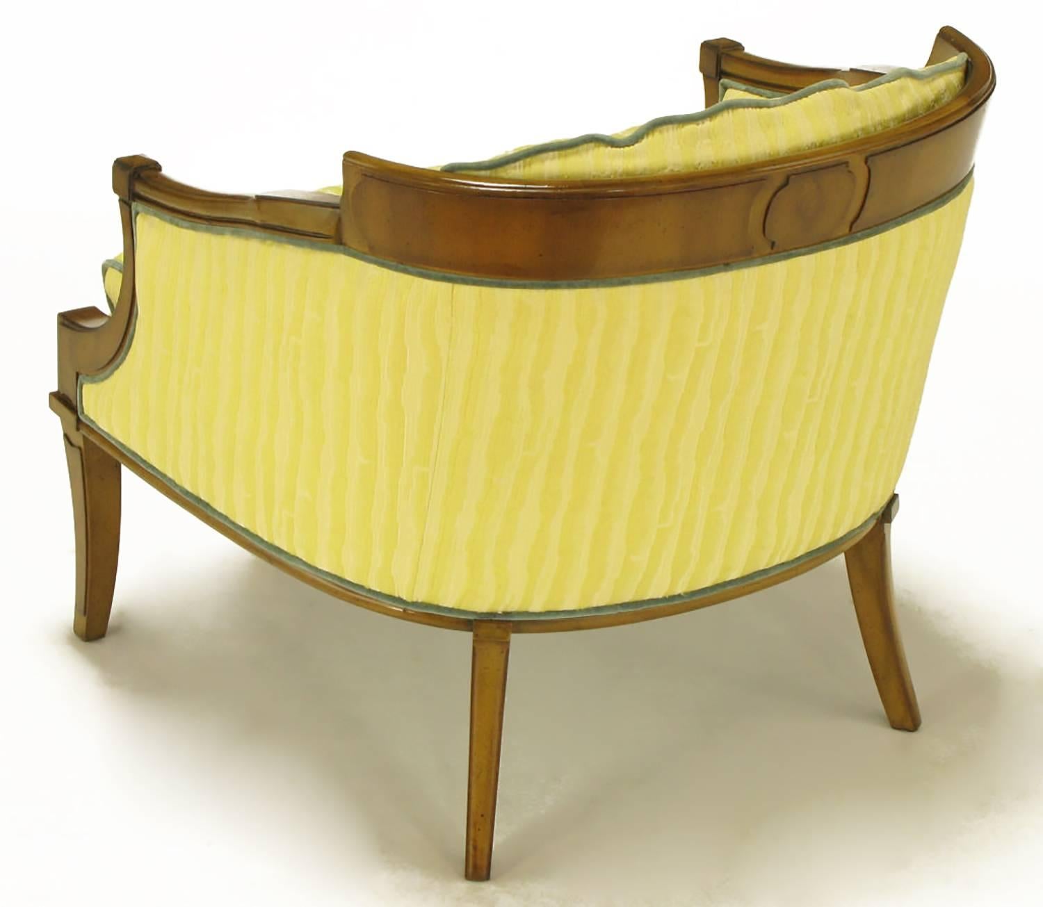 yellow striped chair