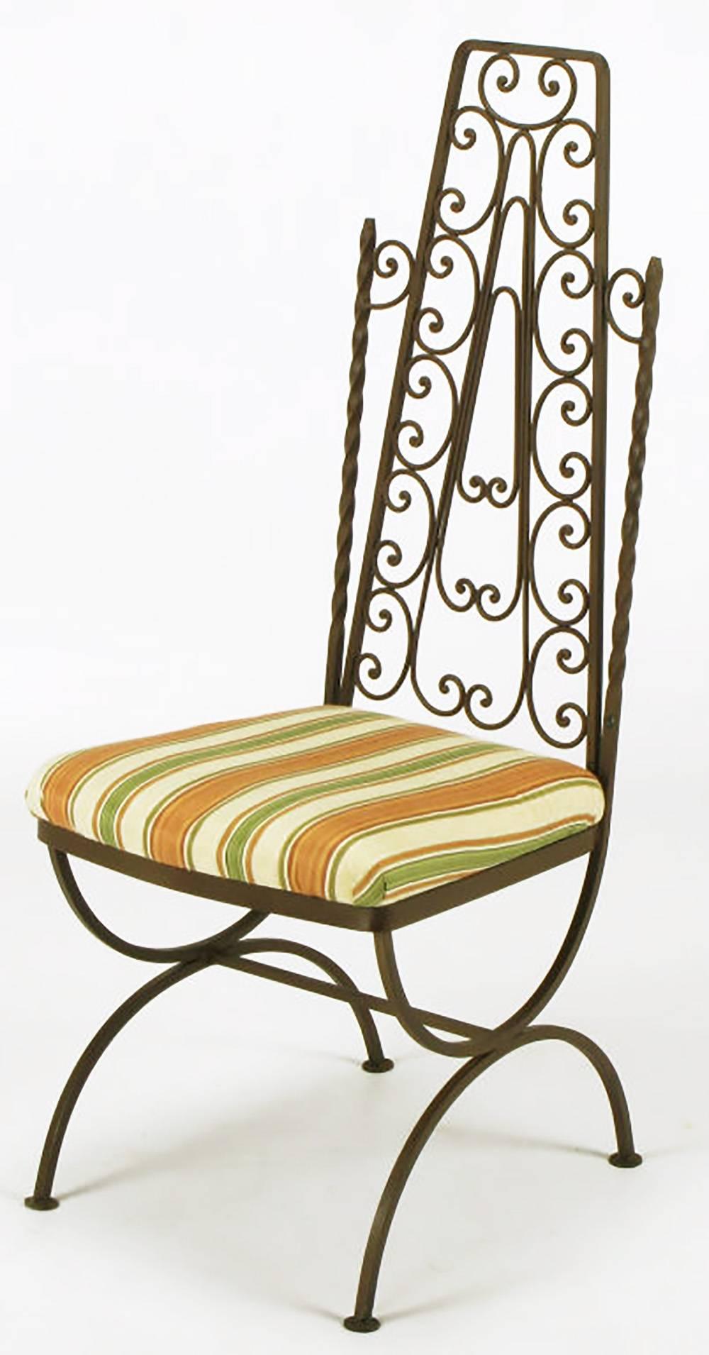 wrought iron dining chairs for sale