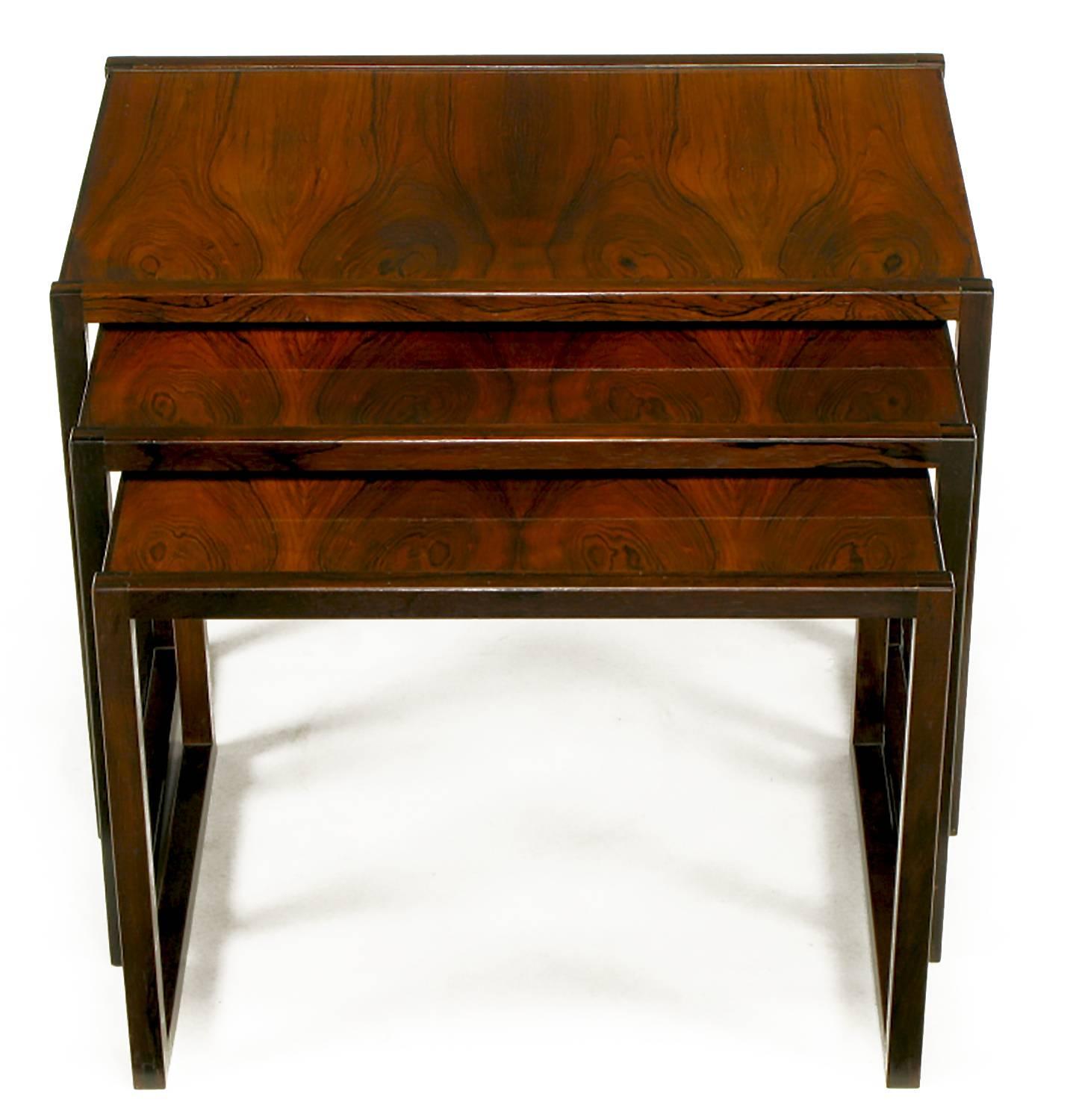 Danish Trio of Kai Kristiansen Rosewood Nesting Tables