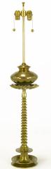 French Moderne Solid Brass Segmented Table Lamp
