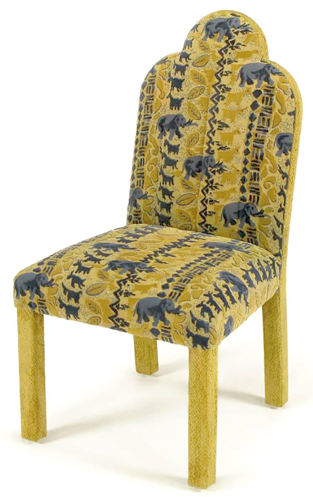 art deco upholstered dining chair