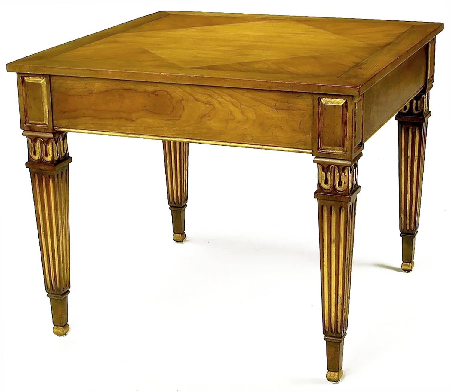 Pair of Louis XVI Style Parcel-Gilt End Tables by Baker In Good Condition For Sale In Chicago, IL
