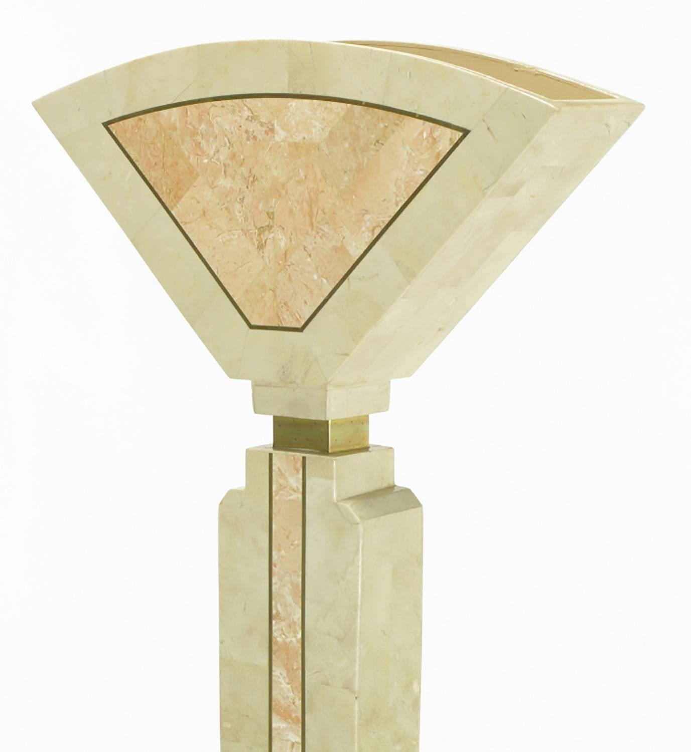 Philippine Tessellated Fossil Stone Floor Lamp by Robert Marcius for Casa Bique For Sale