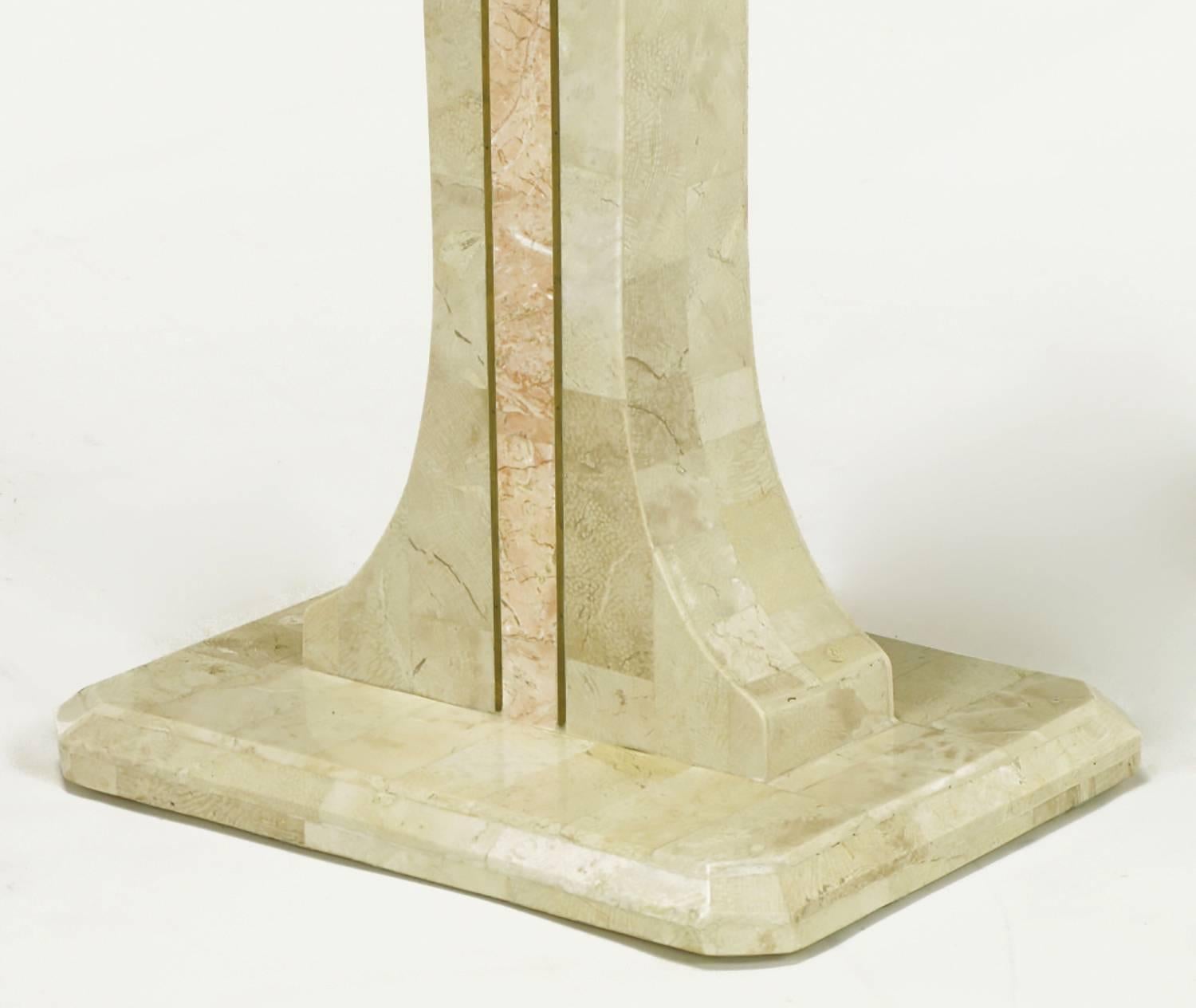 Tessellated Fossil Stone Floor Lamp by Robert Marcius for Casa Bique For Sale 1