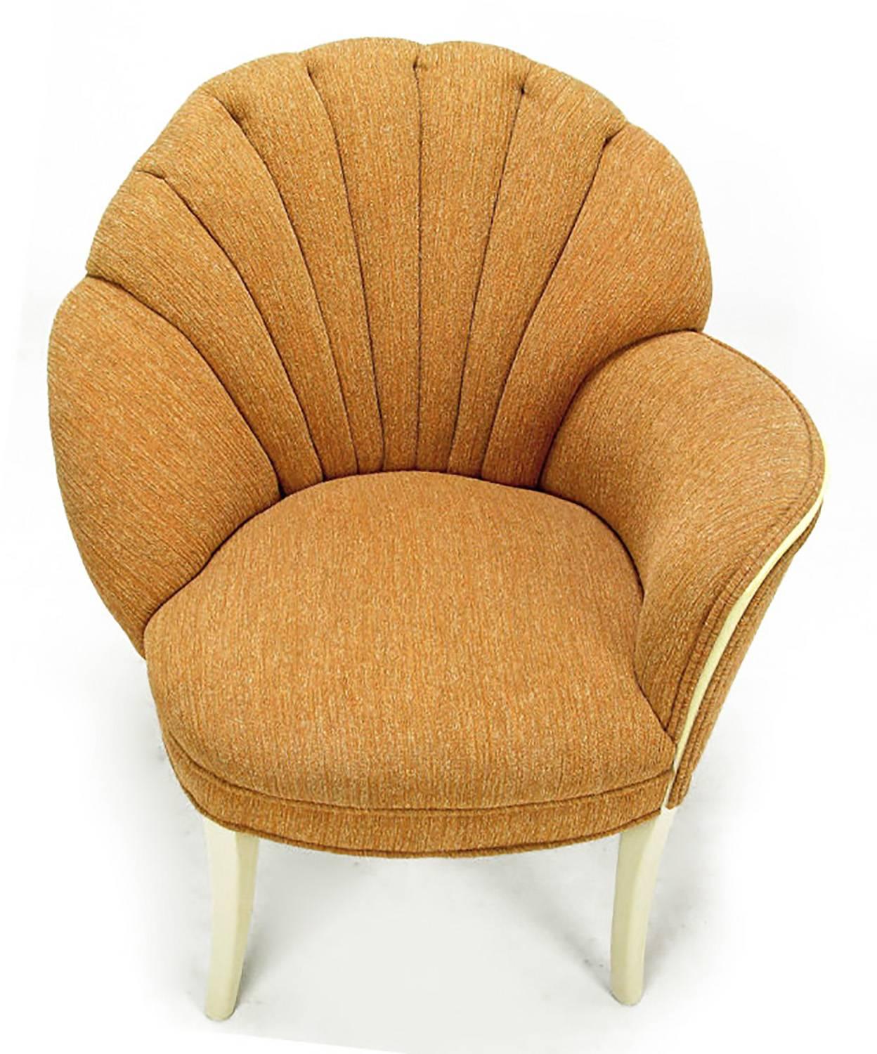 shell back upholstered chair