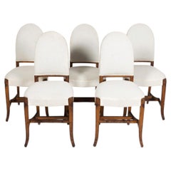 Set of 5 Eugene Schoen Atrrib. Dining Chairs From the SS Levaithan