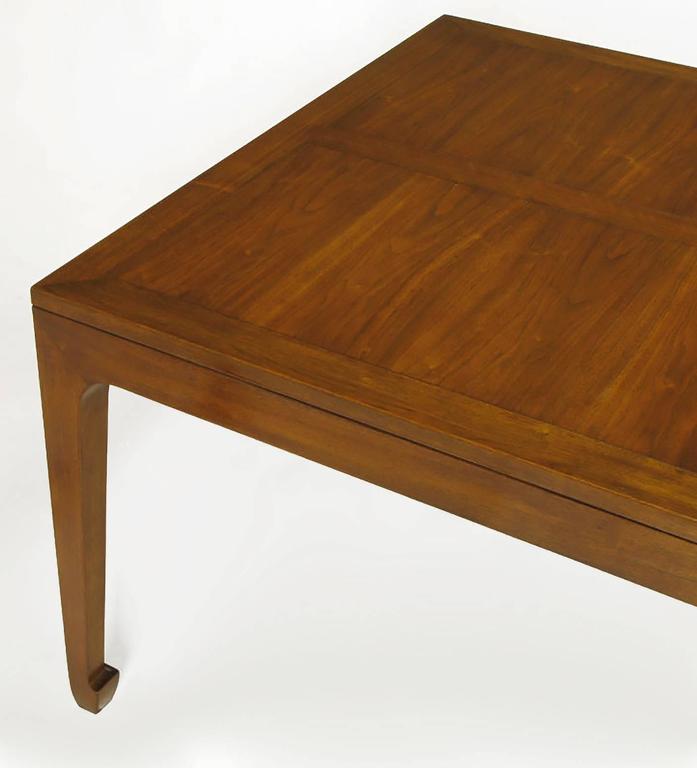Baker Far East Figured Parquetry Walnut Dining Table at 1stDibs baker