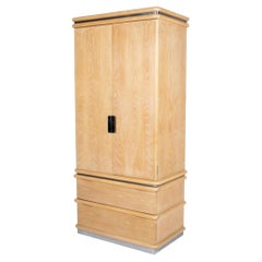 Jay Spectre for Century Cerused Oak Two Piece Armoire.