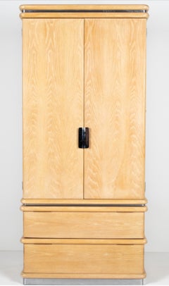 Jay Spectre for Century Cerused Oak Two Piece Armoire.