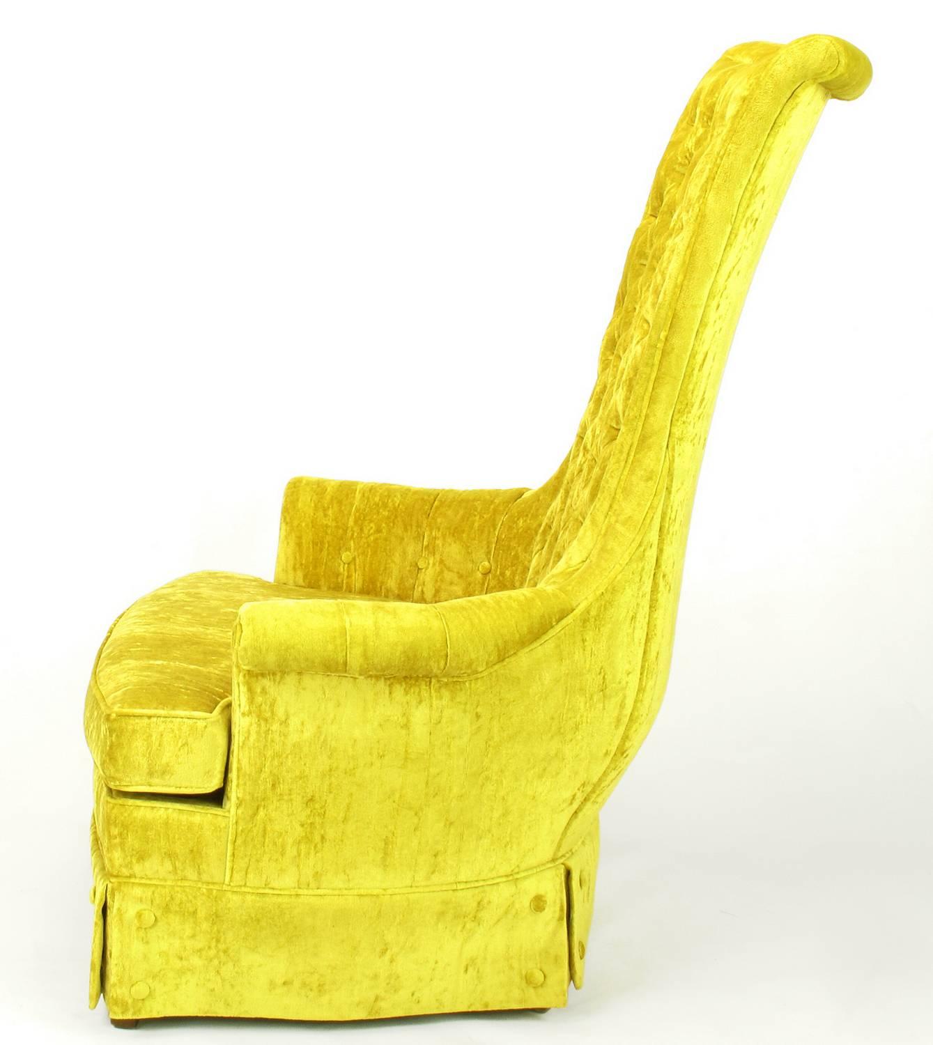 gold crushed velvet chair