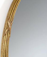 Palladio Italian Reeded and Gilt Oval Mirror