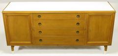 Renzo Rutili Bleached Mahogany and White Micarta Long Cabinet
