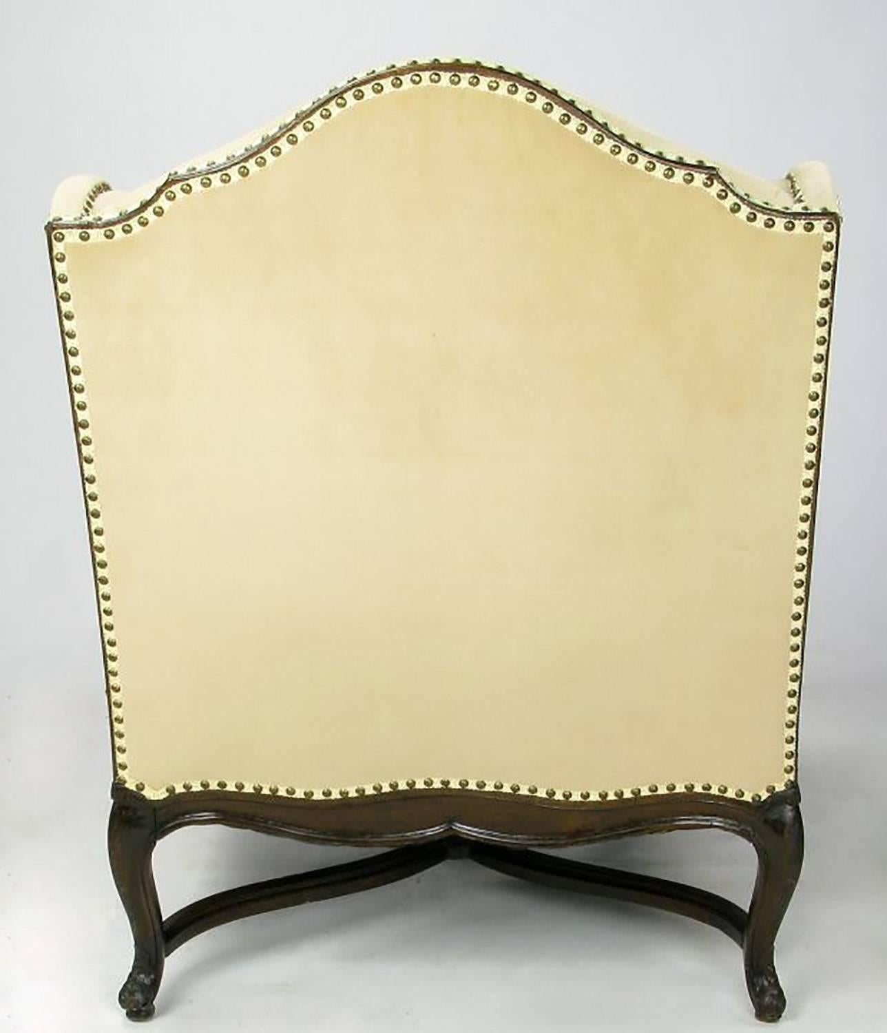 velvet chair and ottoman