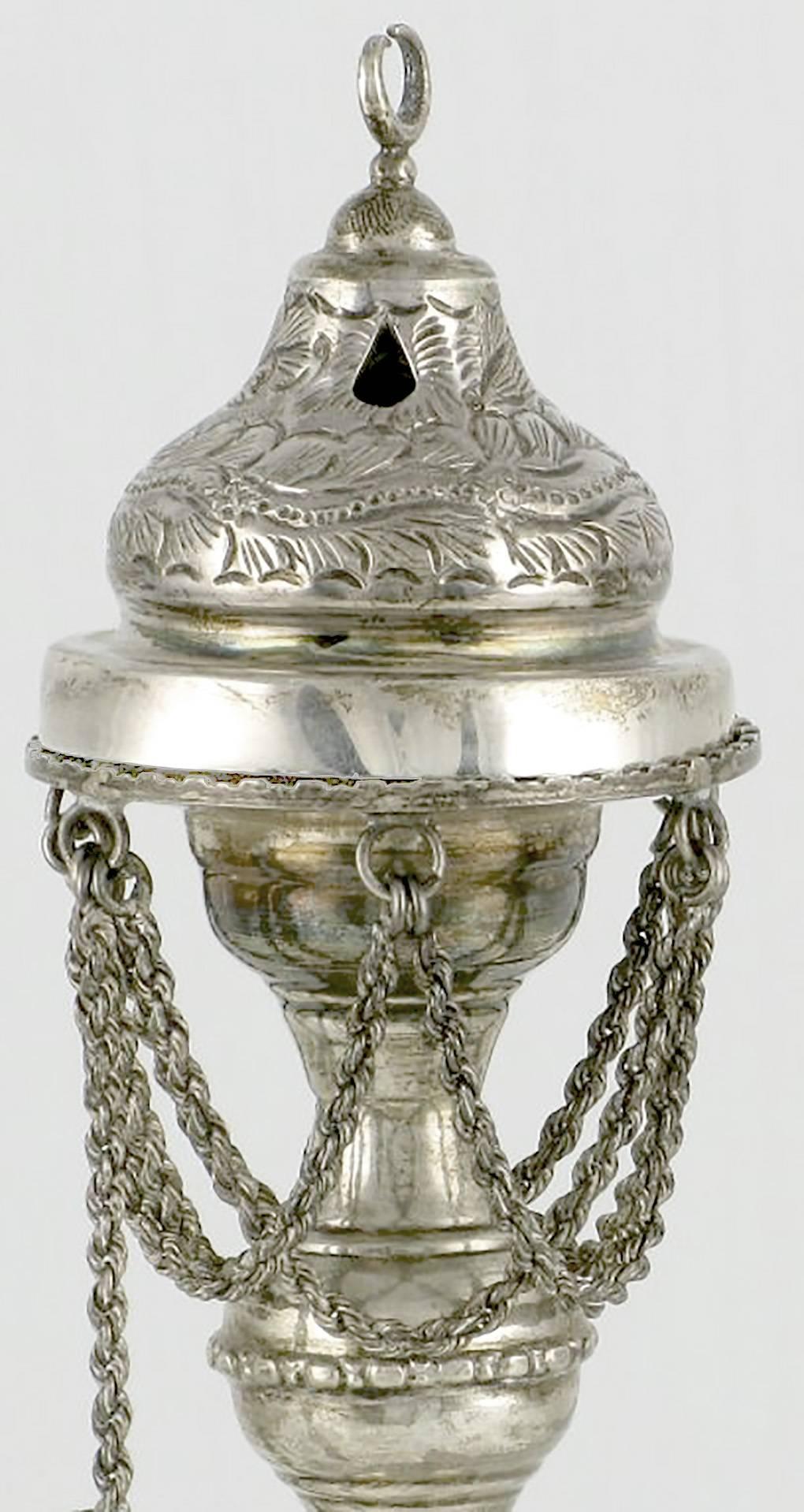 Early 20th Century Persian Sterling Silver Incense Burner In Excellent Condition In Chicago, IL
