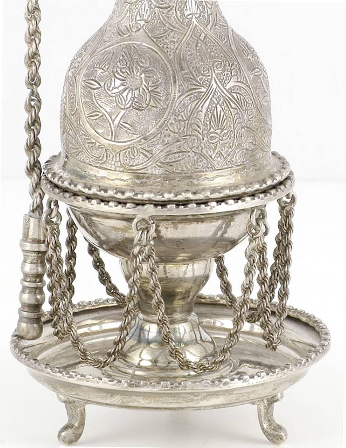 Early 20th Century Persian Sterling Silver Incense Burner 2