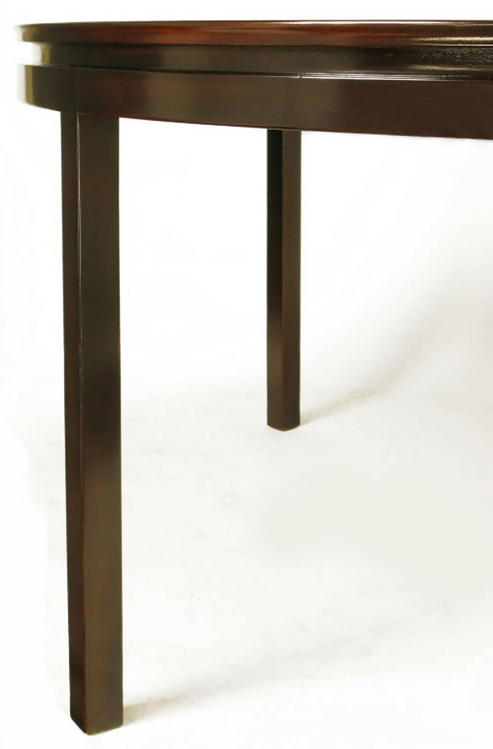 Ovaler Esstisch aus Mahagoni und natürlichem Rosenholz, Edward Wormley maßgefertigt im Zustand „Hervorragend“ im Angebot in Chicago, IL
