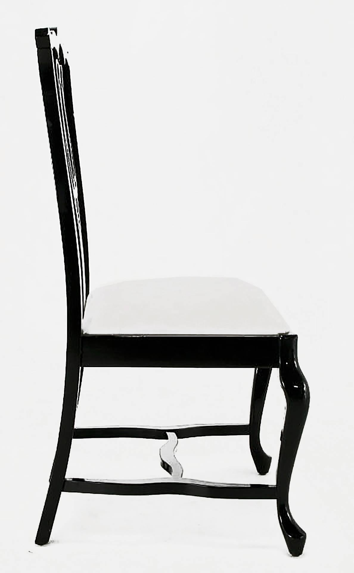 black lacquer chairs