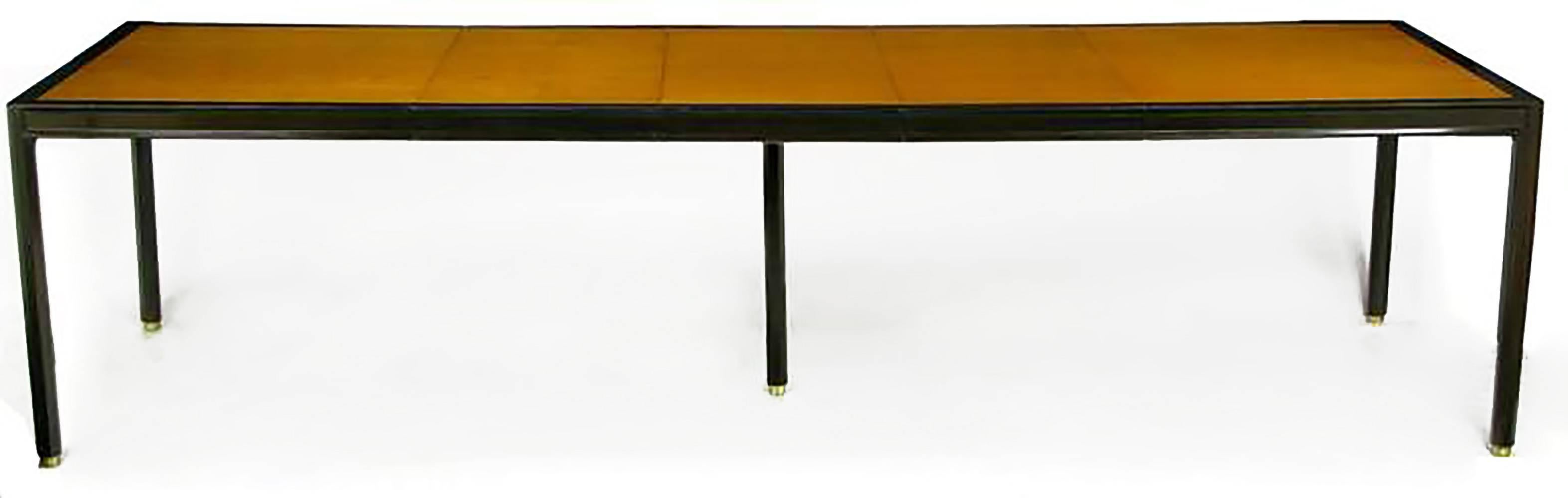 Harvey Probber Walnut and Mahogany Parsons Dining Table In Excellent Condition In Chicago, IL