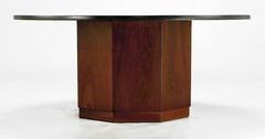 Fred Kemp Walnut and Slate Coffee Table