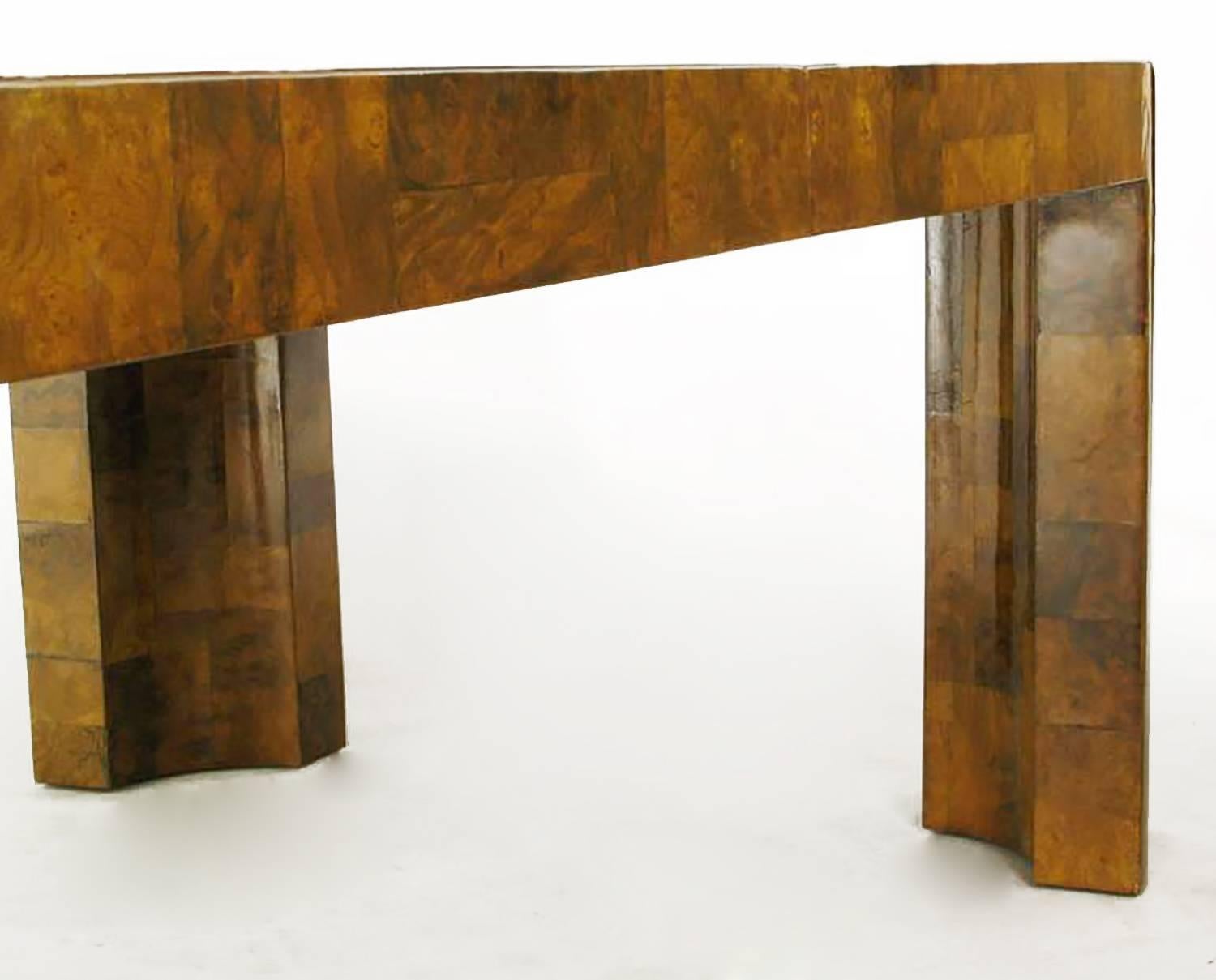 Late 20th Century Paul Evans Patchwork Walnut Burl Dining Table