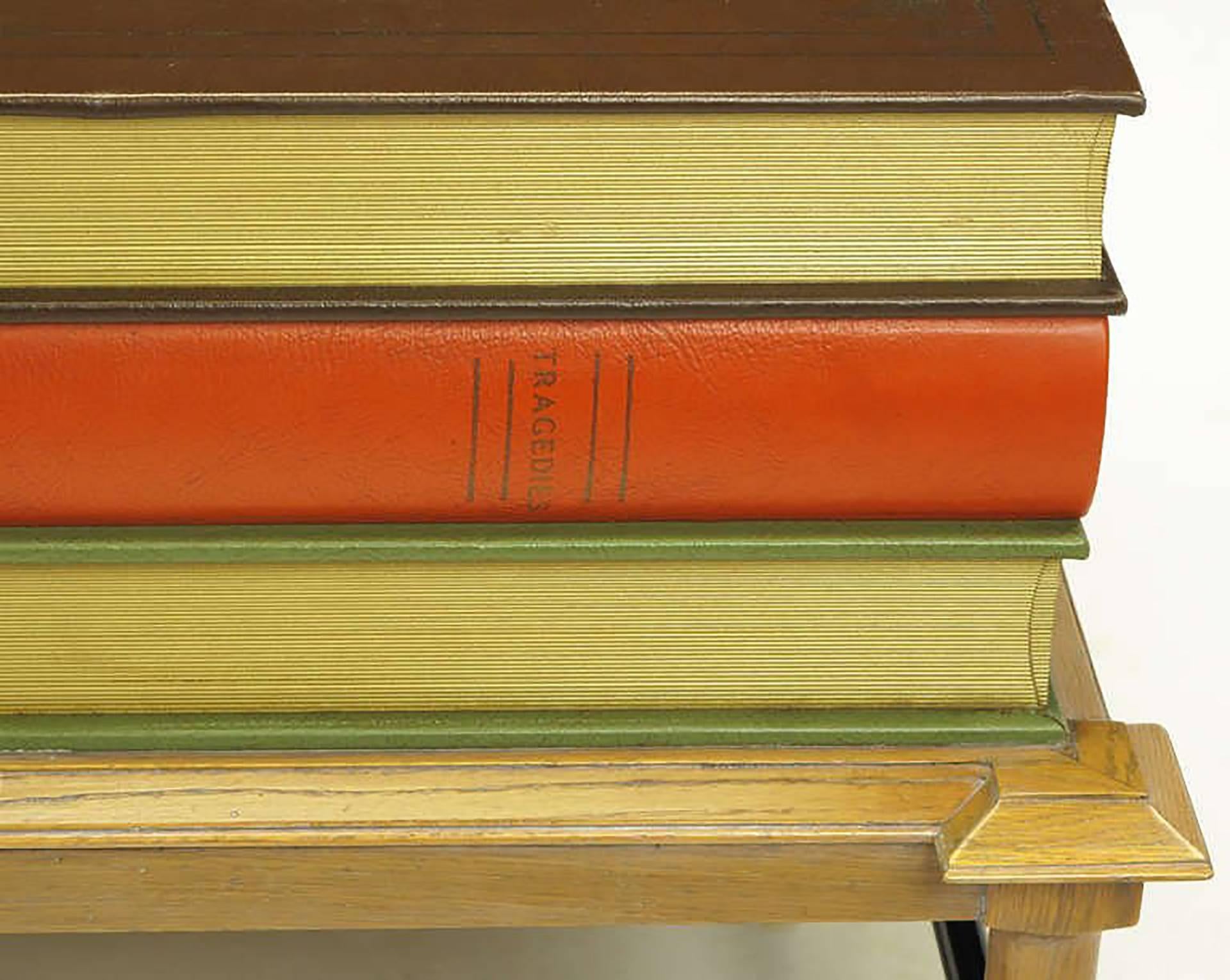 Mid-20th Century Pair of Rare John Dickinson Stacked Books End Tables For Sale