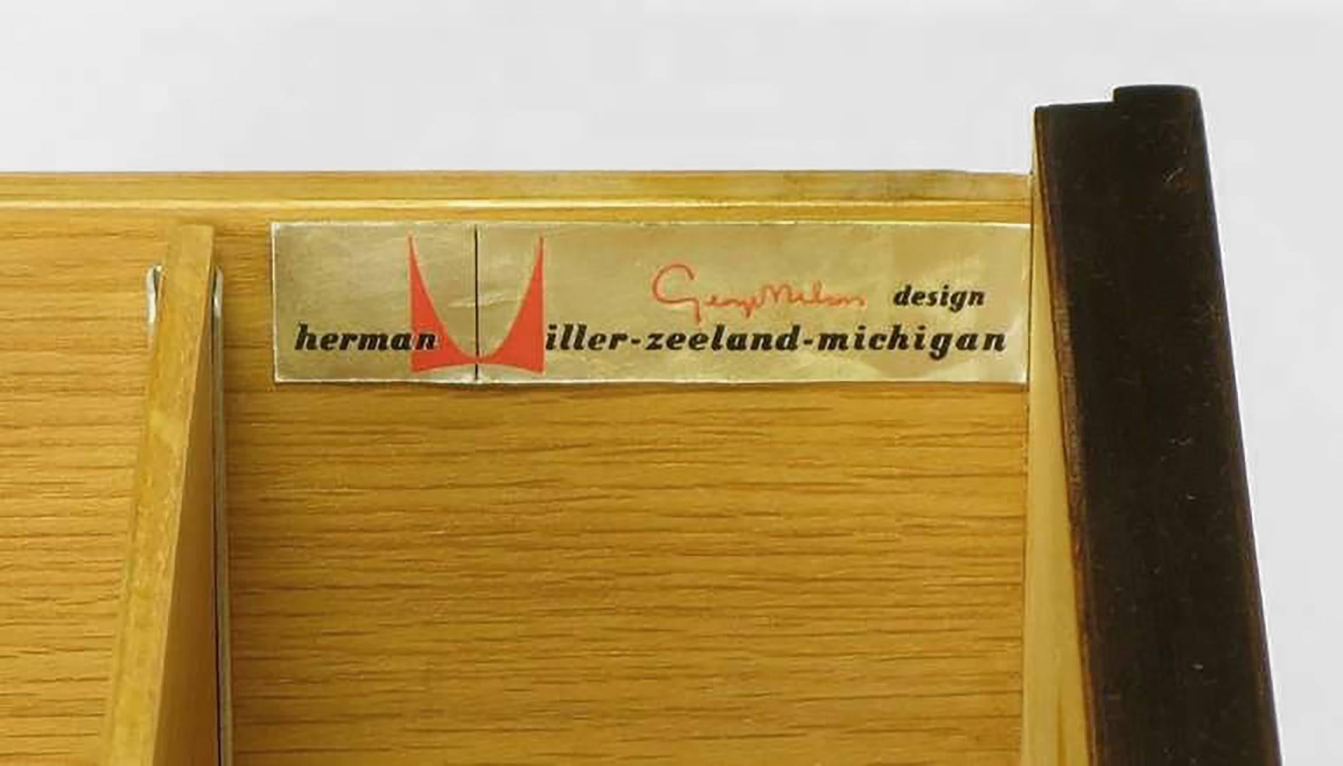 Five-Drawer Ribbon Mahogany Tall Dresser by George Nelson for Herman Miller For Sale 1