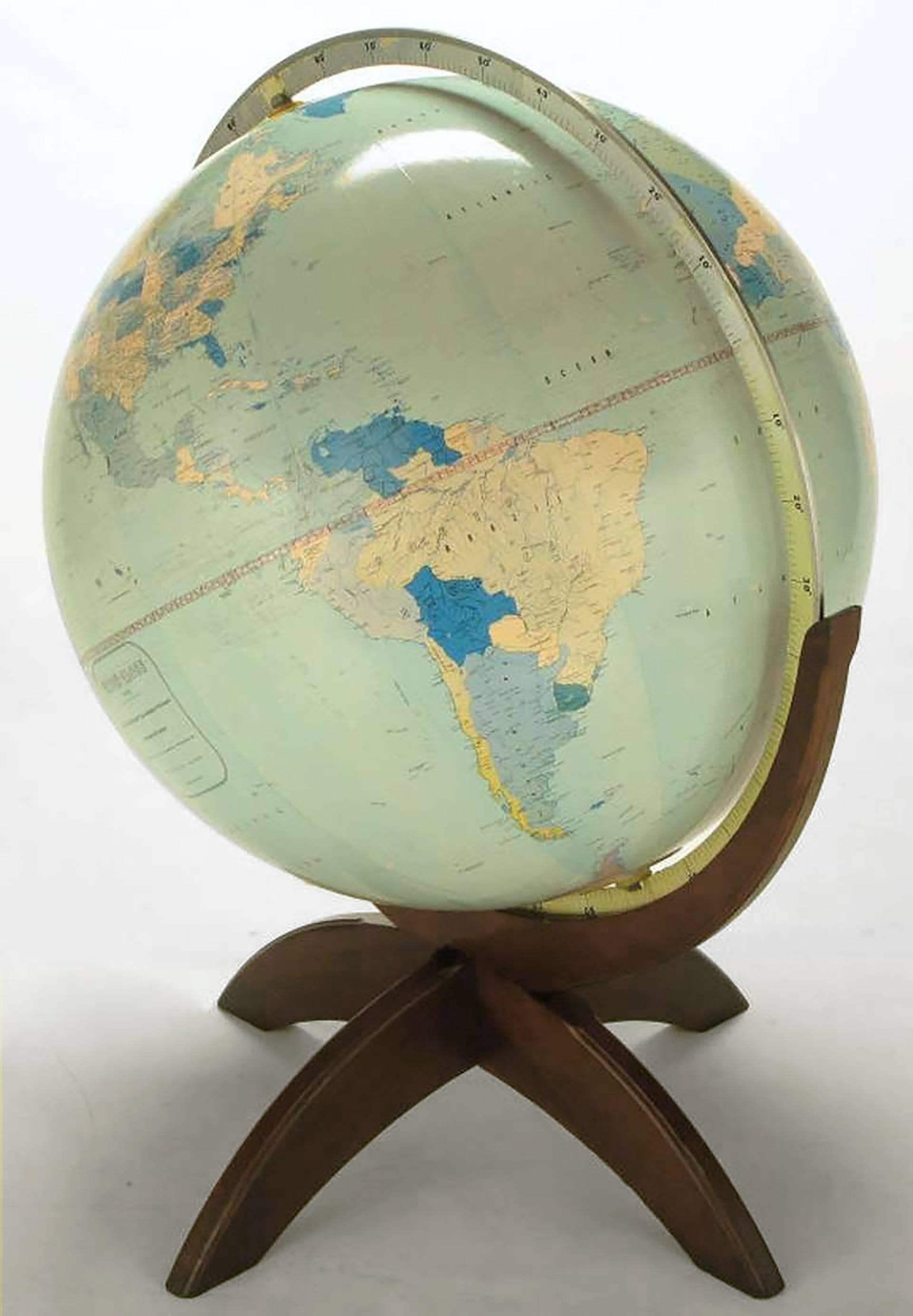 Large rotating globe measures 34
