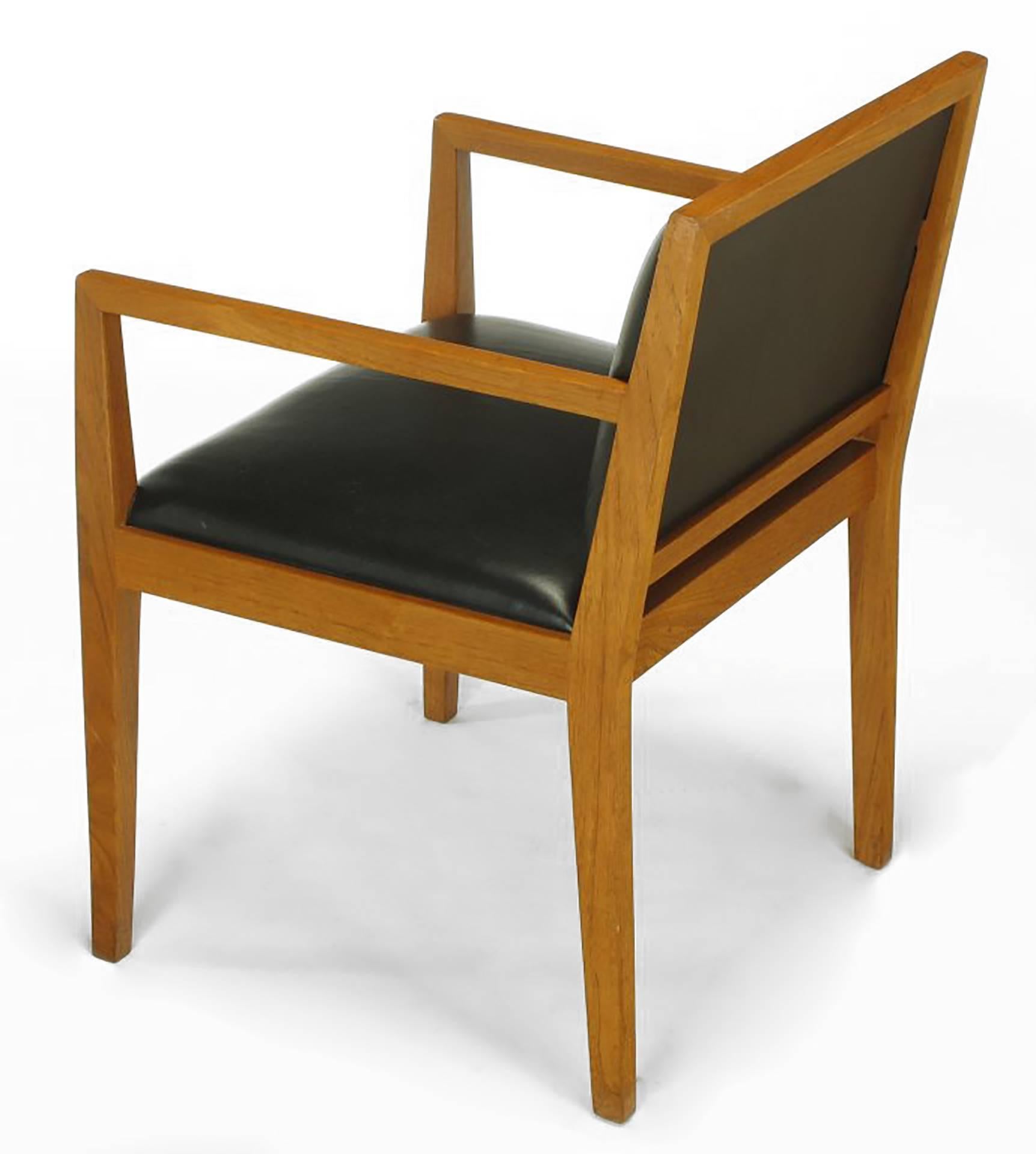 Interior Crafts-Sessel aus Eschenholz und Leder im Zustand „Gut“ im Angebot in Chicago, IL