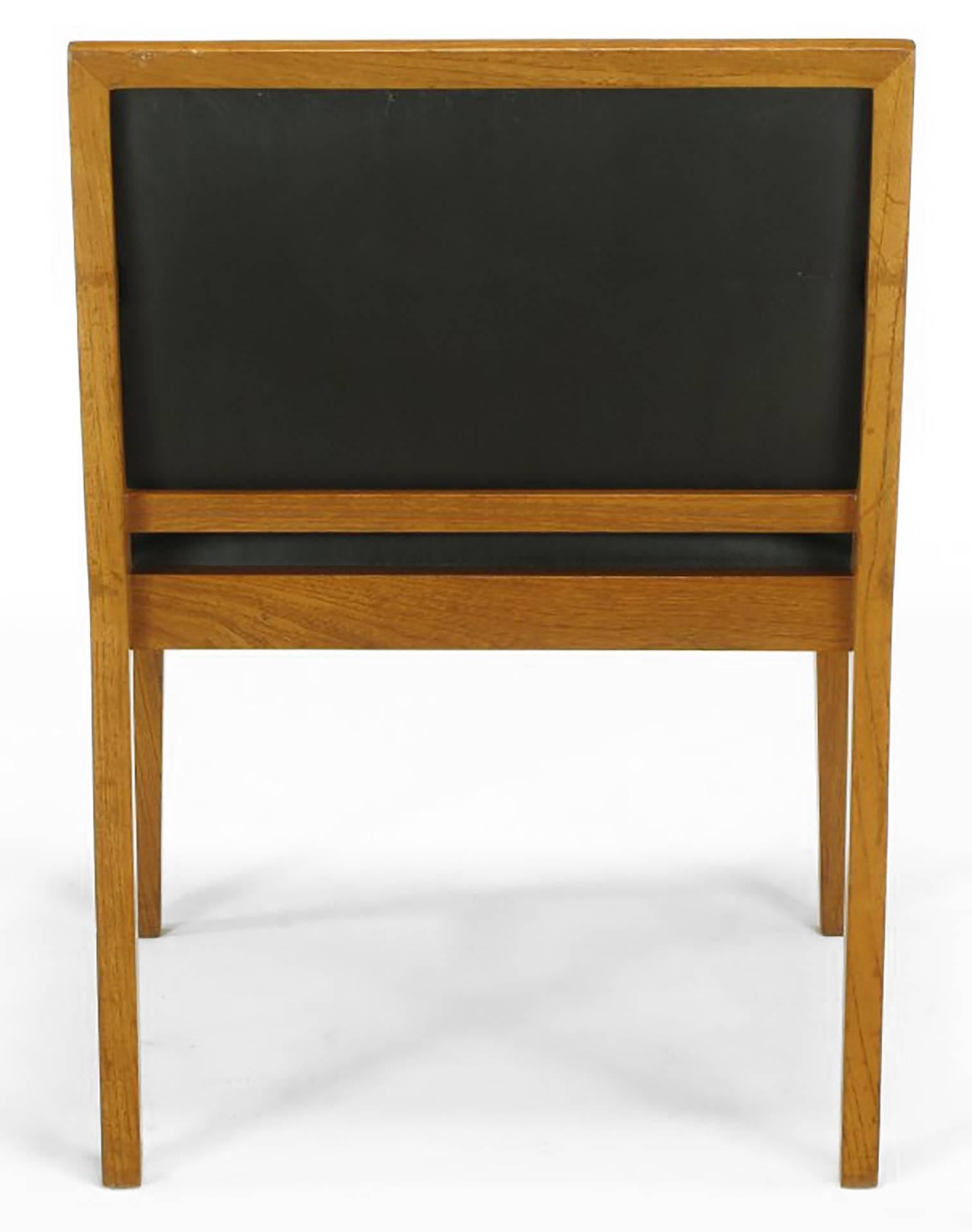 Interior Crafts-Sessel aus Eschenholz und Leder (Ende des 20. Jahrhunderts) im Angebot