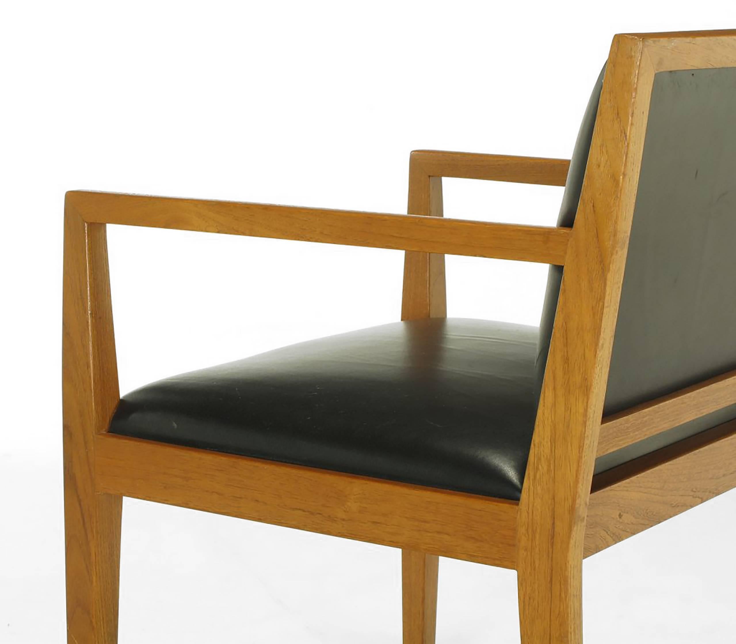 Interior Crafts-Sessel aus Eschenholz und Leder im Angebot 1