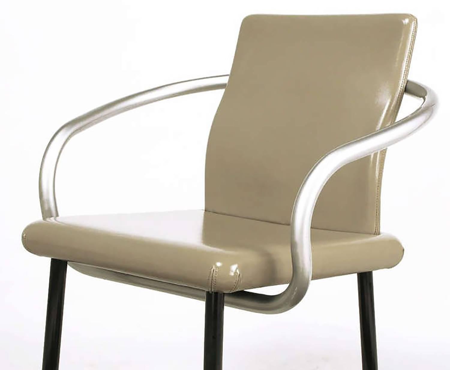 Enamel Six Ettore Sottsass Mandarin Chairs for Knoll