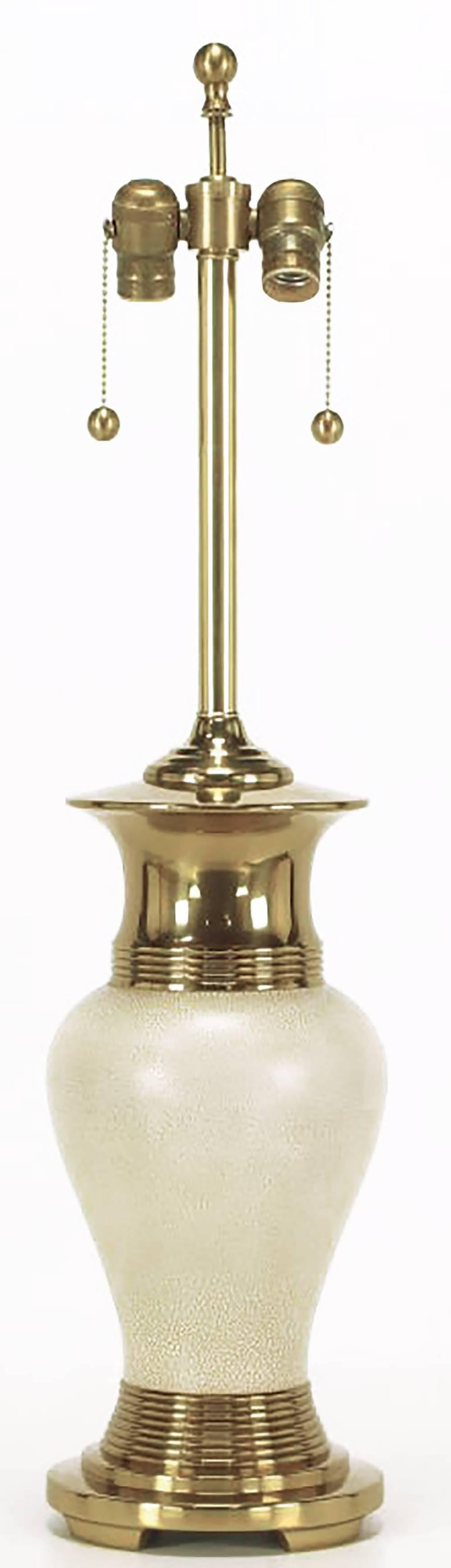 white urn lamp