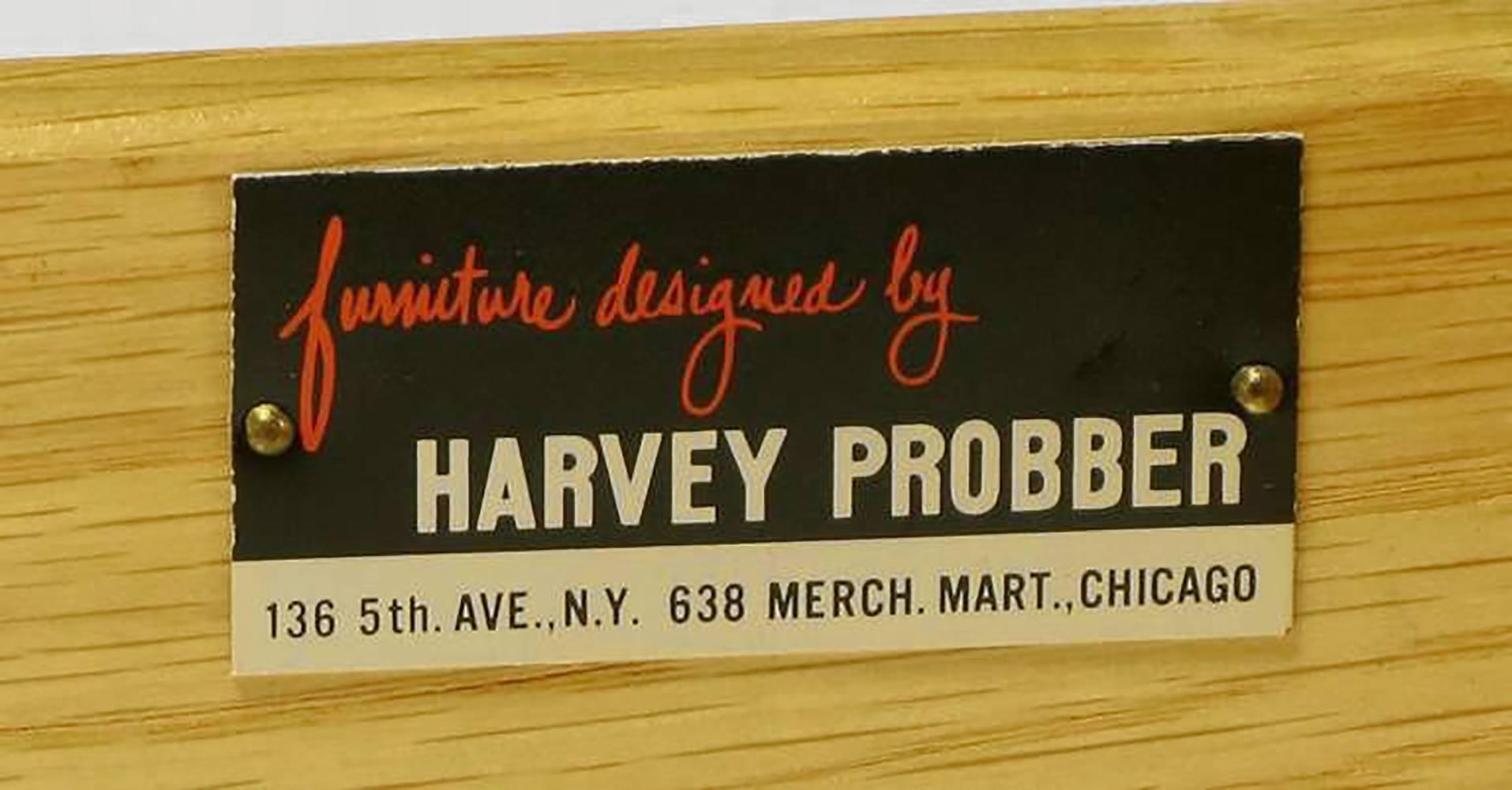 Harvey Probber Bleached Mahogany and Ivory Leather Dresser 3