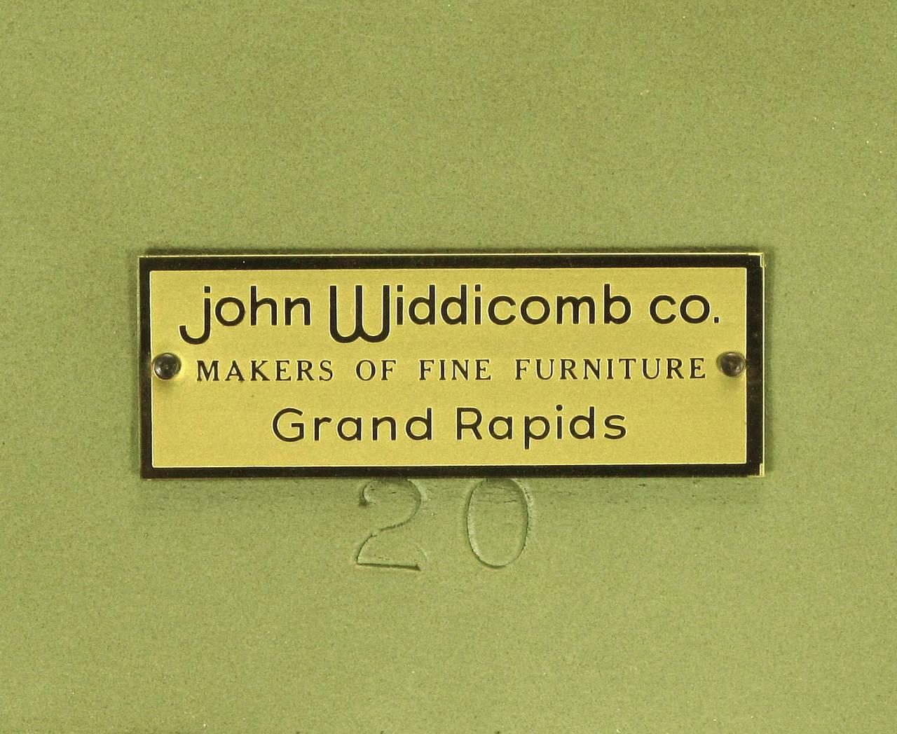 Pair of John Widdicomb Green Regency Style Display Cabinets 3