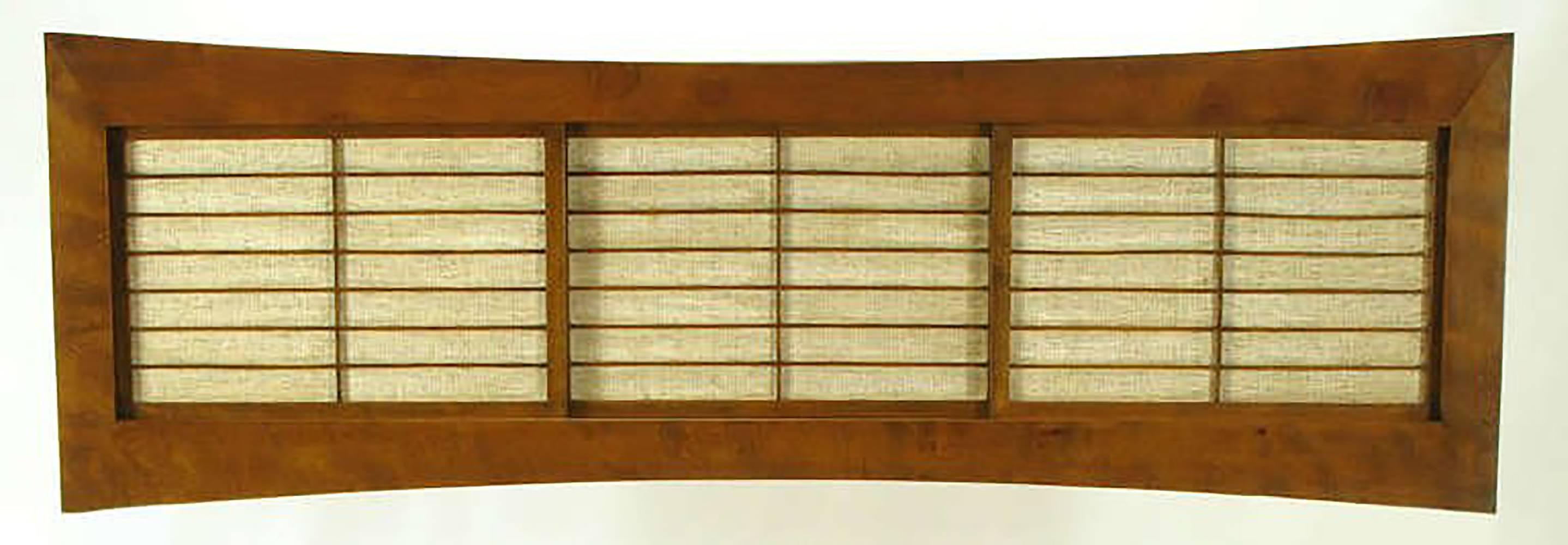 American Rare Harold M. Schwartz for Romweber Burled Sideboard with Floating Cabinet For Sale