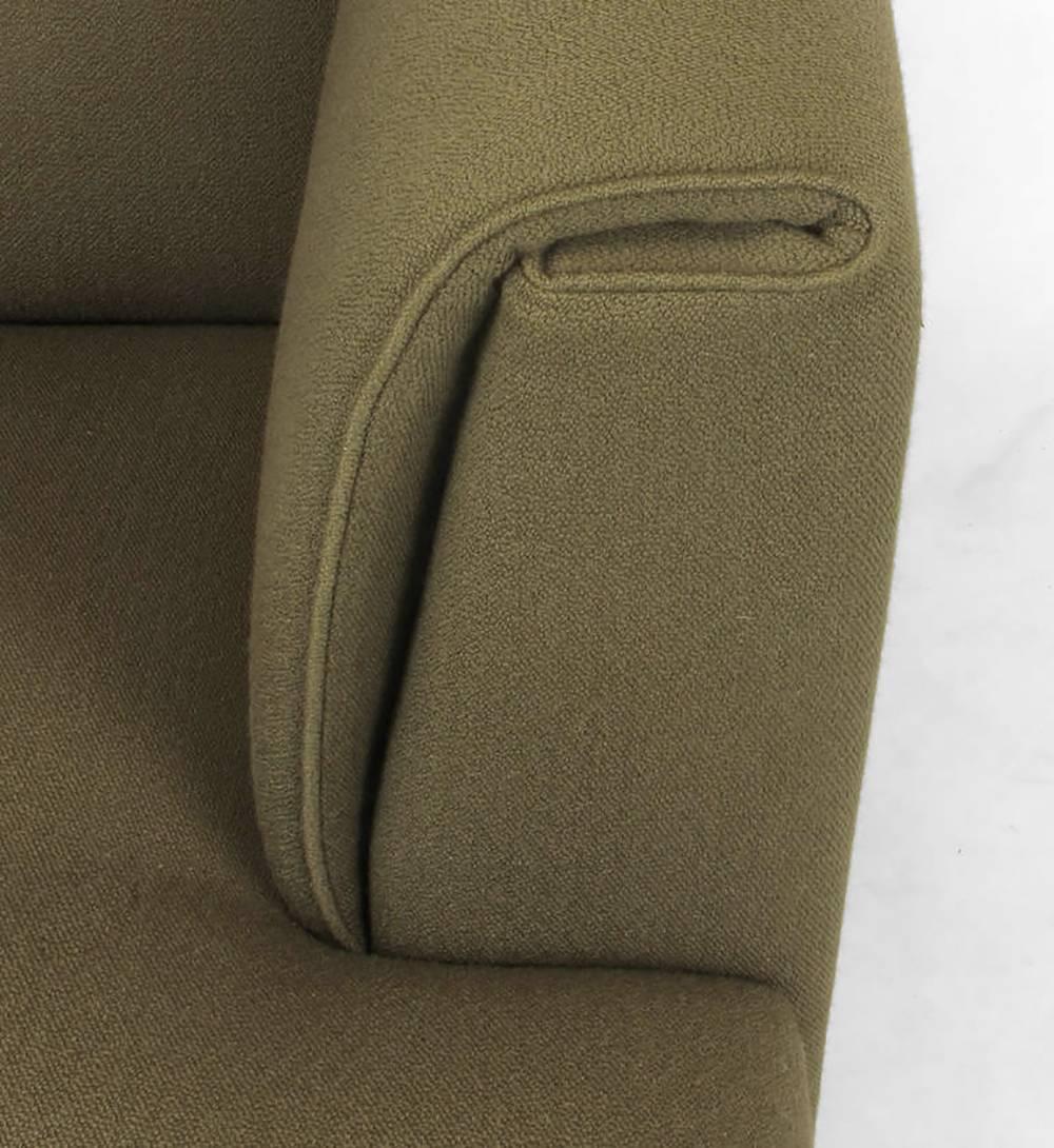 Paolo Piva Tuxedo Sofa in Grey Wool Crepe by Wittmann Austria 1