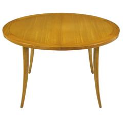 Harvey Probber Bleached Mahogany Saber Leg Dining Table
