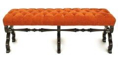 John Widdicomb Spanish Revival Button Tufted Bench