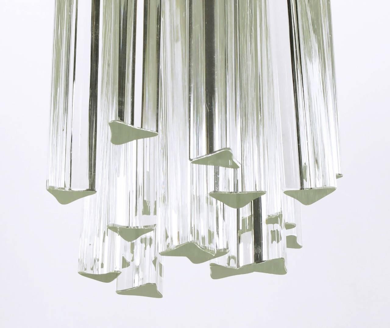 Triple-Layer Venini Chandelier with Long Crystals 1