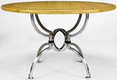 Jay Spectre Eclipse Dining Table in White Oak and Steel