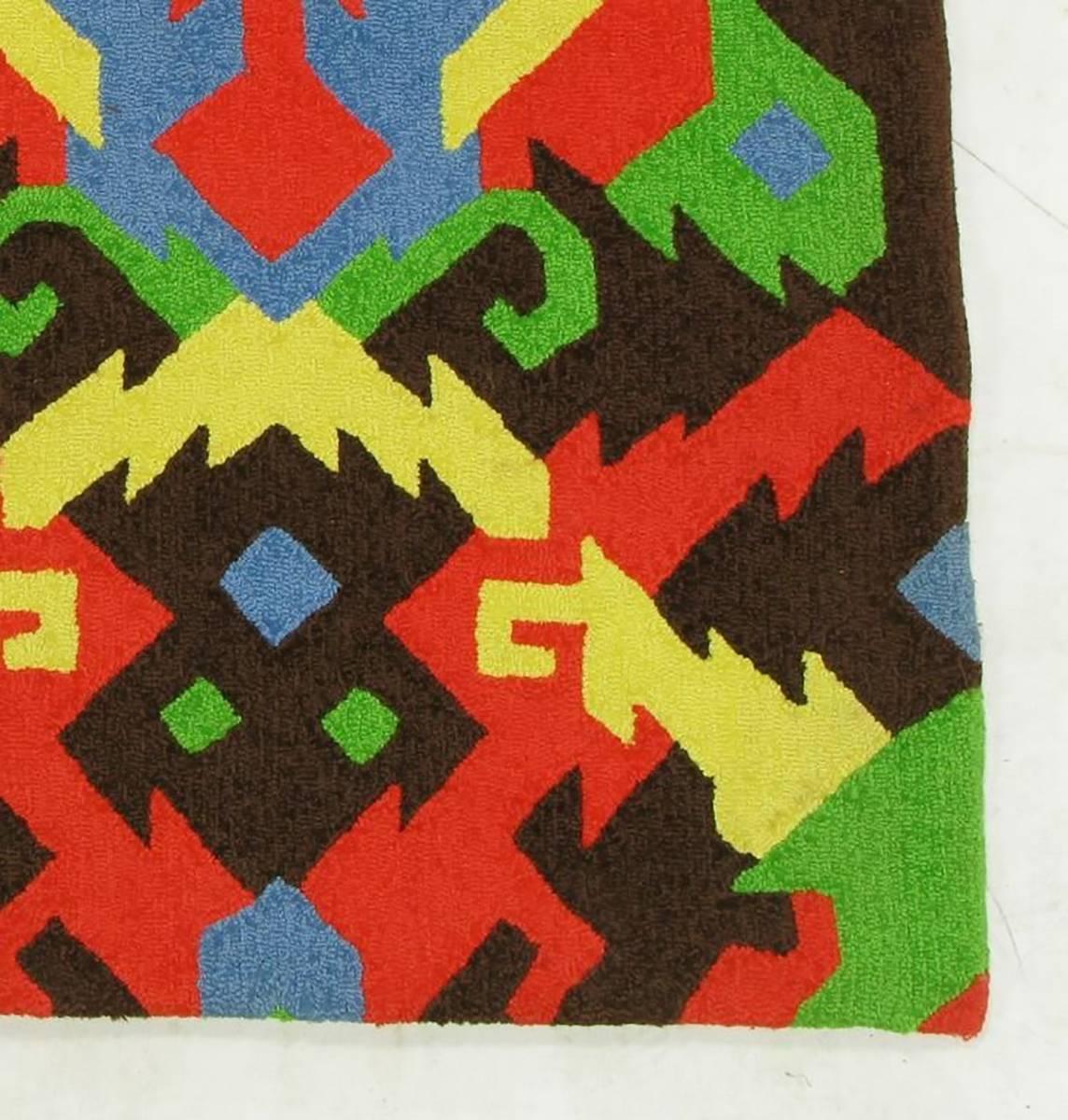 Late 20th Century Edward Fields 1972 Colorful Geometric Rug