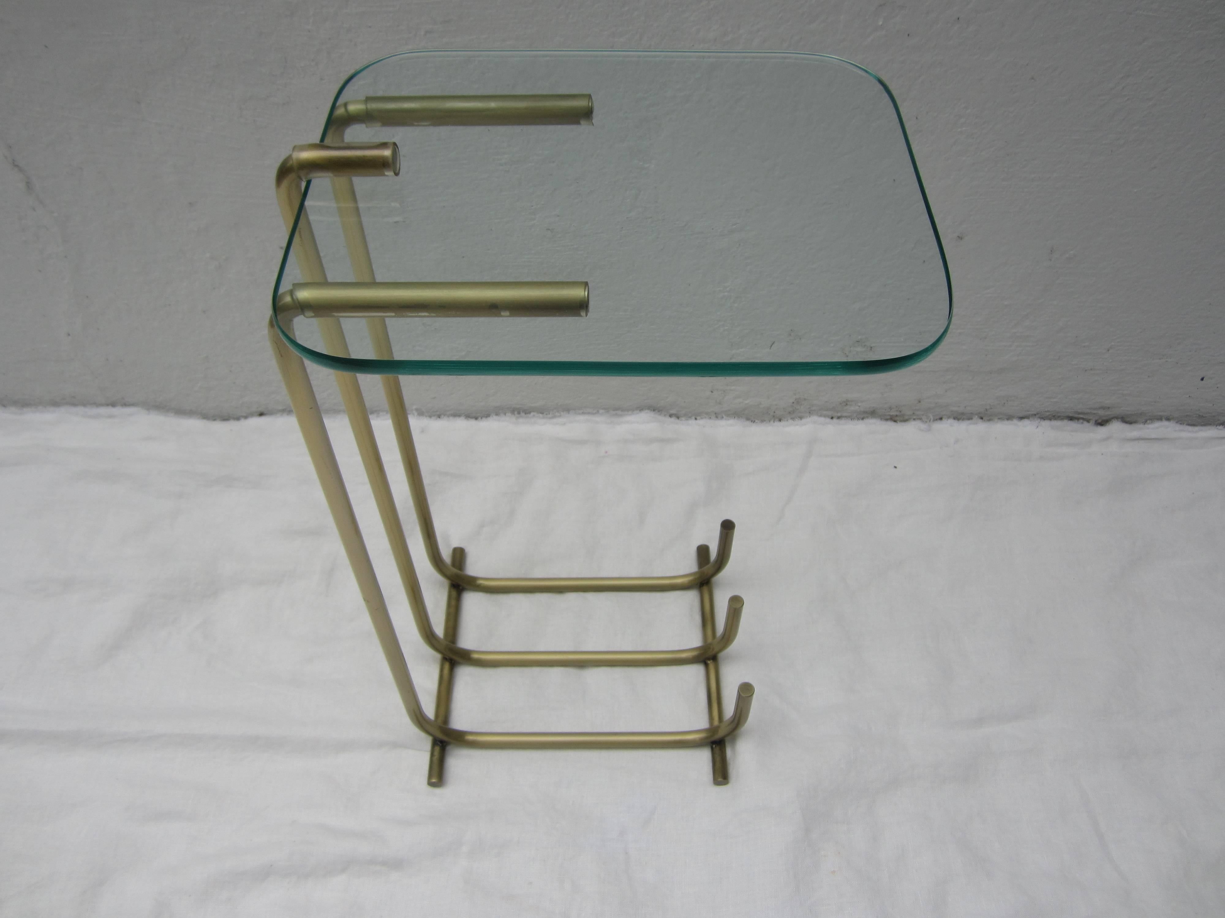 Modern Metal and Glass Occasional Table 1