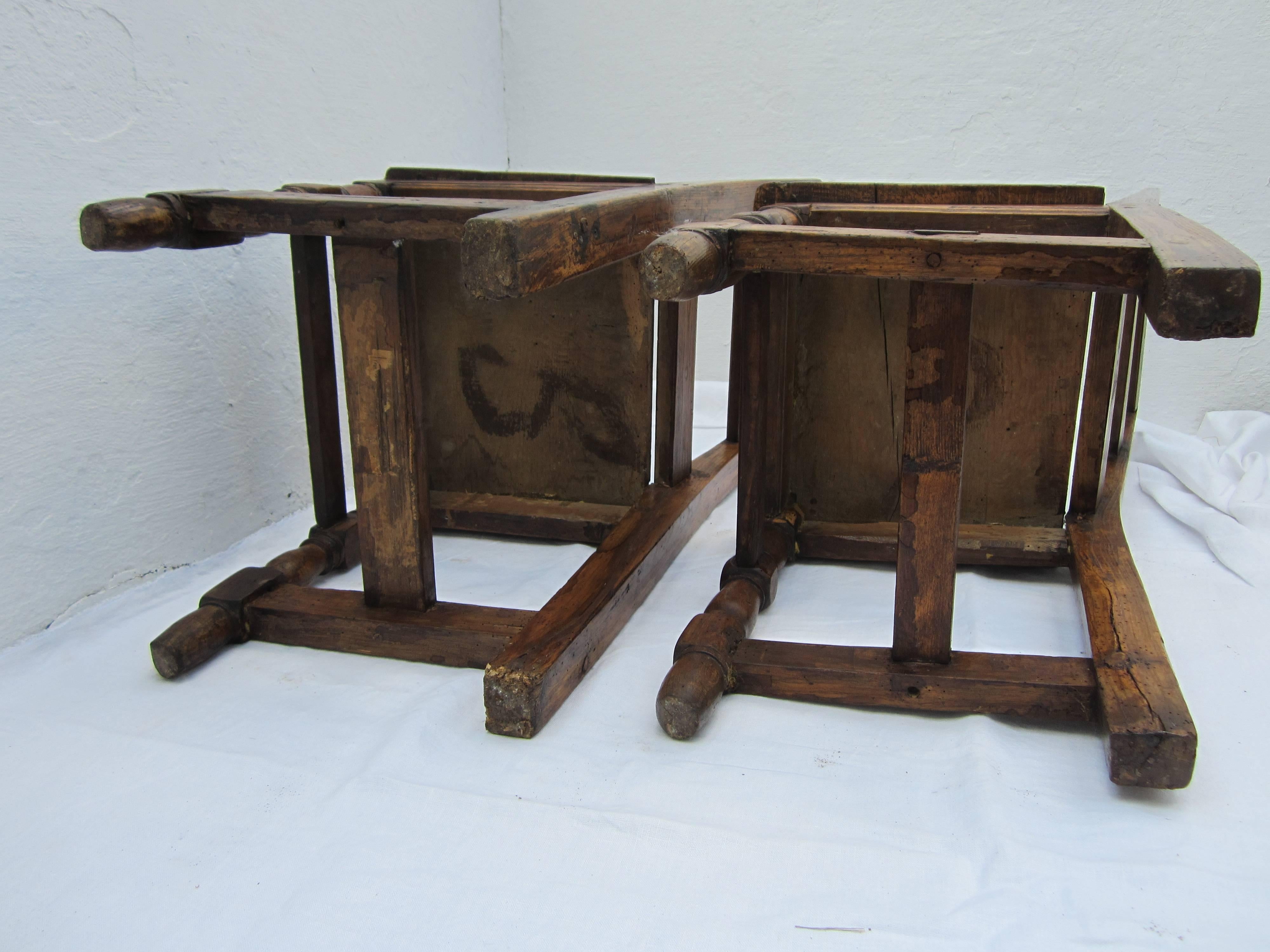 Pair of 17th Century French Walnut Side Chairs 1