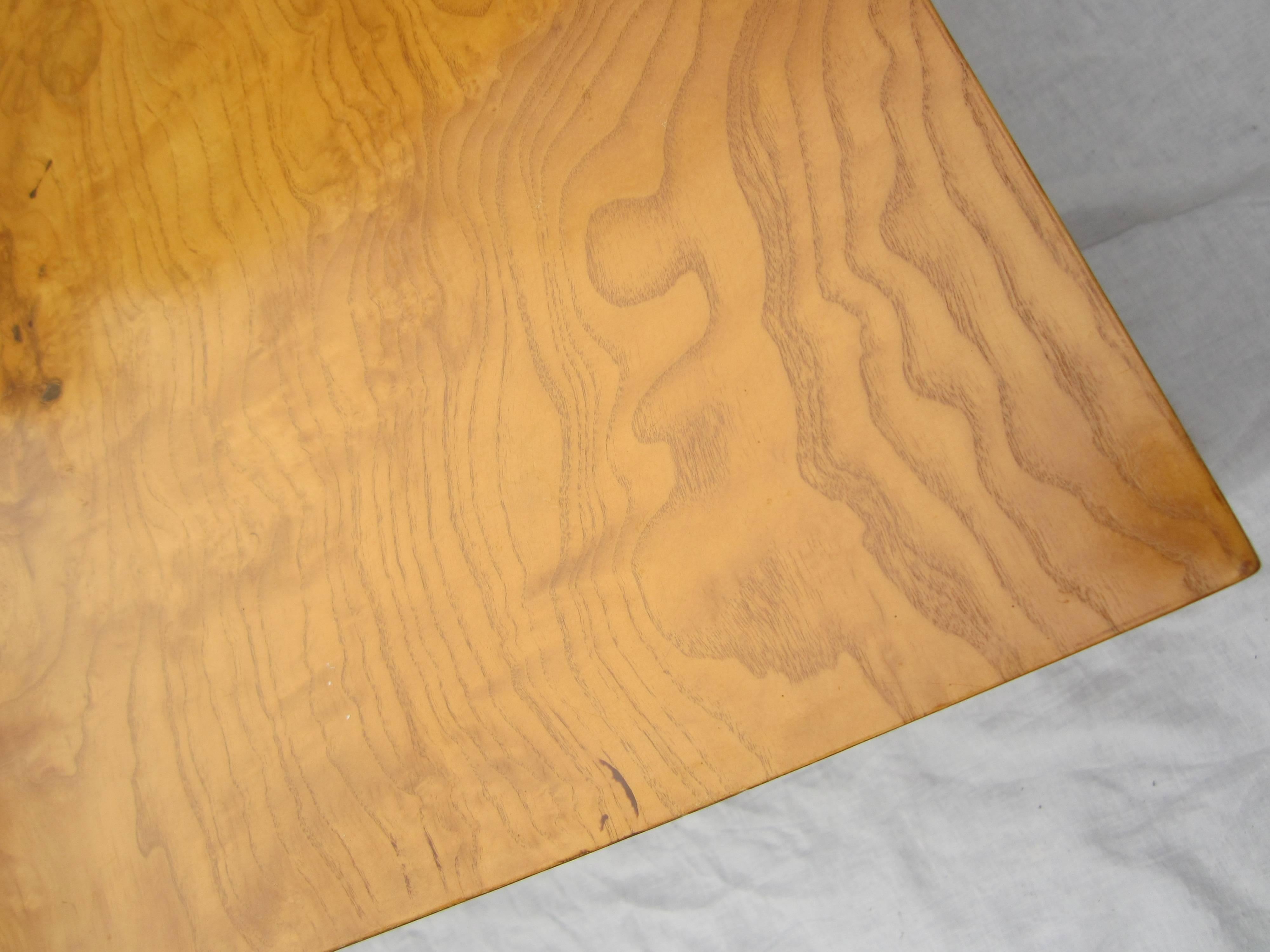 Milo Baughman Burl Wood Extension Dining Table In Good Condition In East Hampton, NY