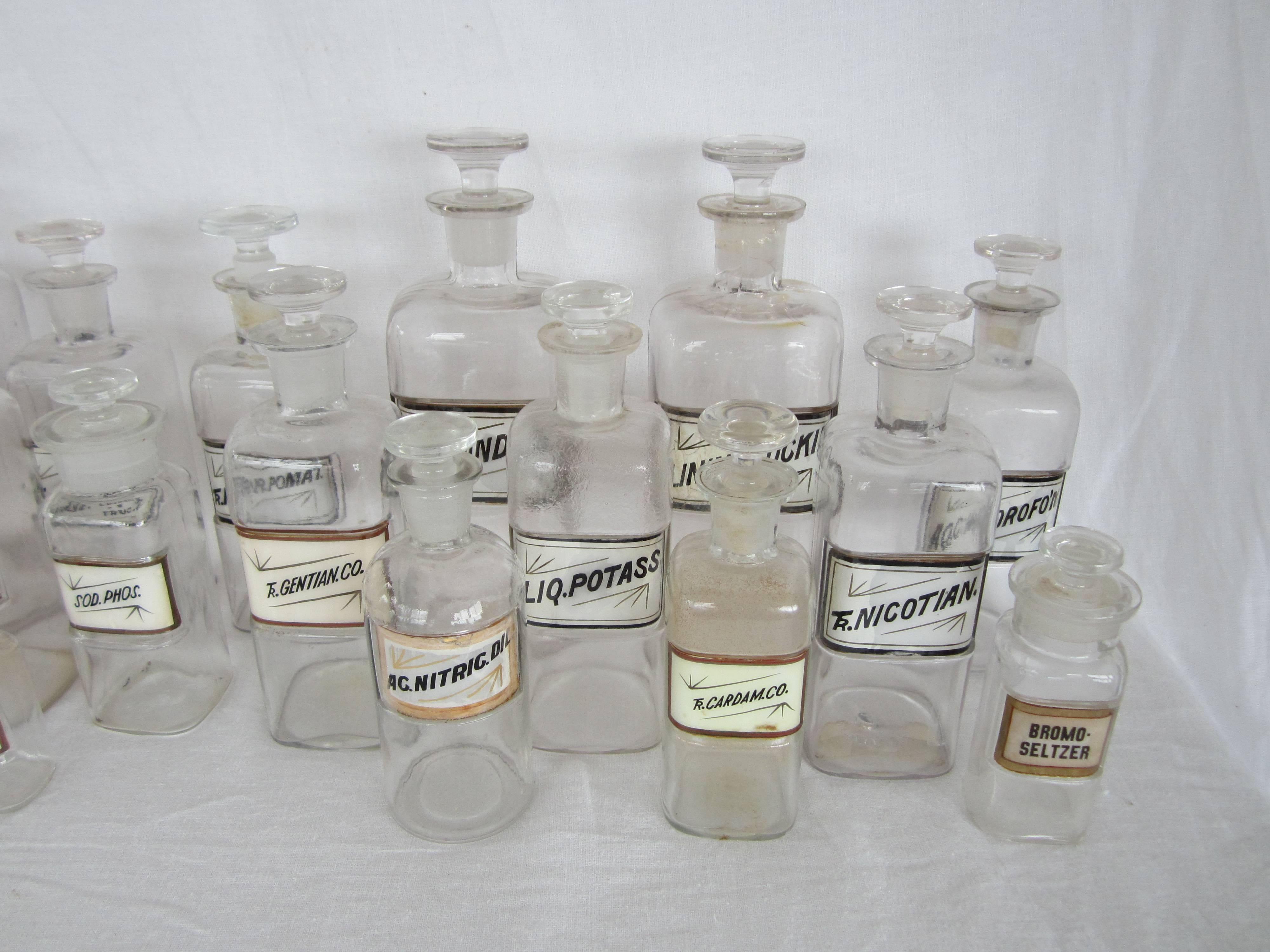 19th Century Apothecary Bottle Collection 1