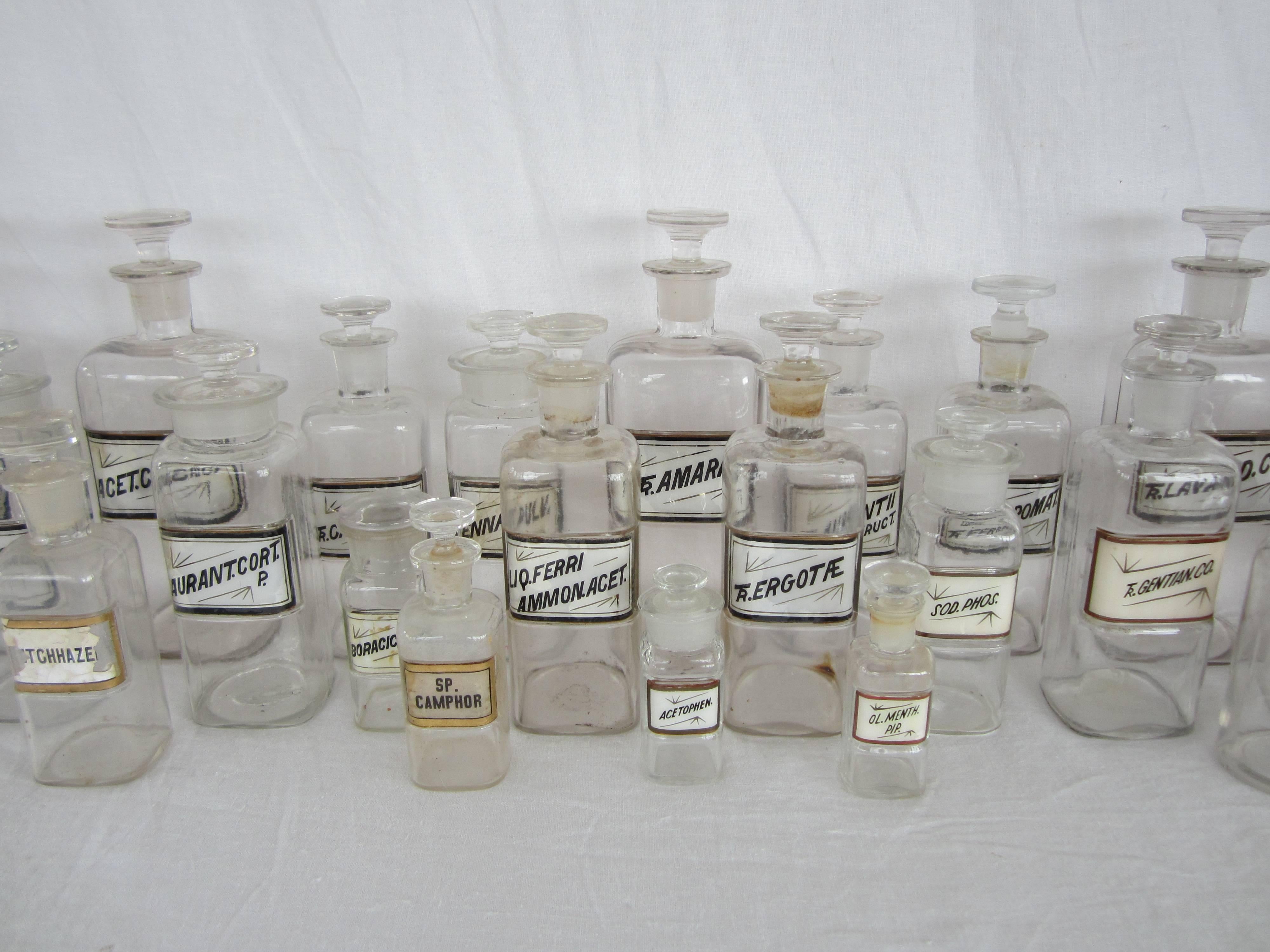 Late 19th Century 19th Century Apothecary Bottle Collection