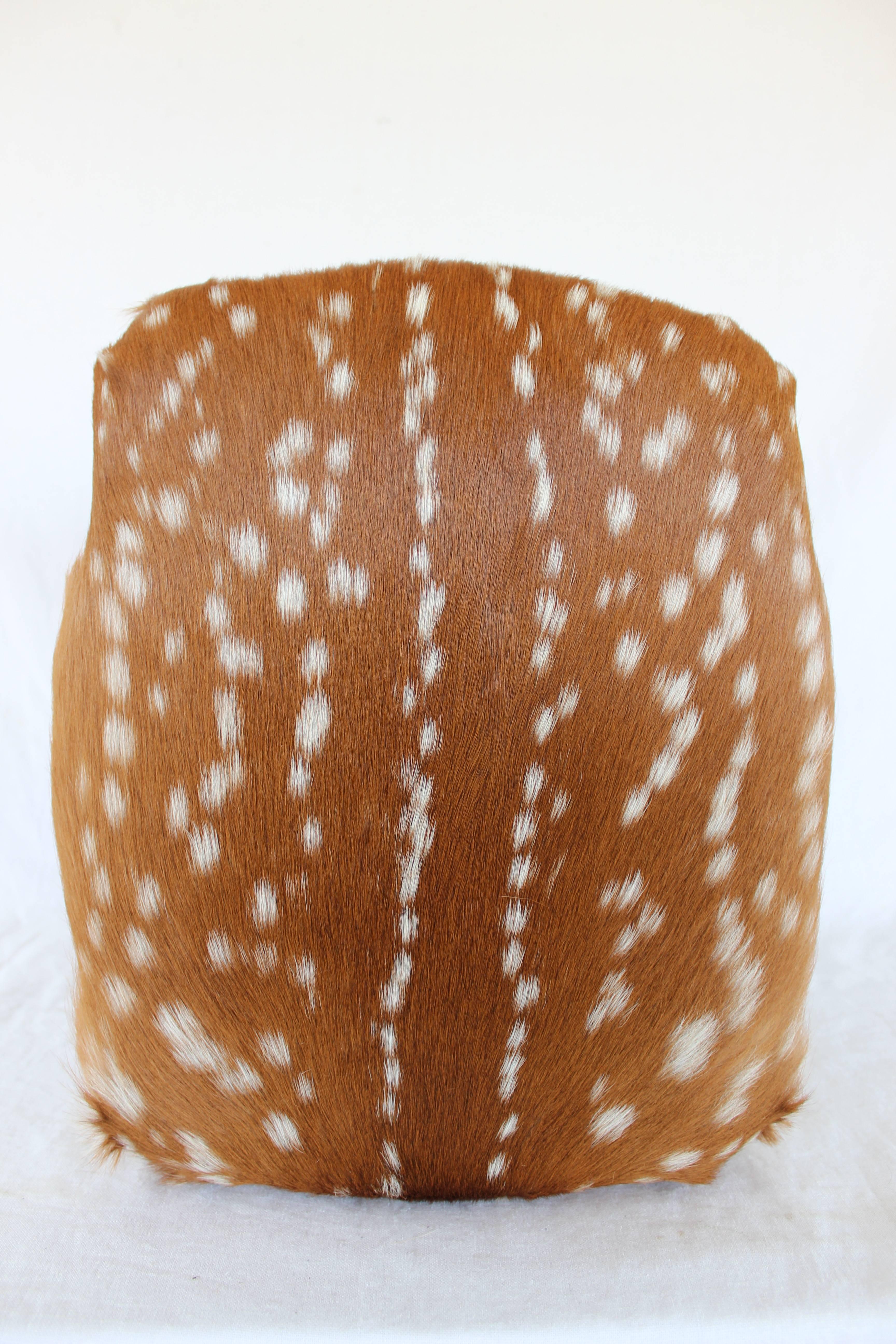 Animal Skin Louis XV Style Stool For Sale