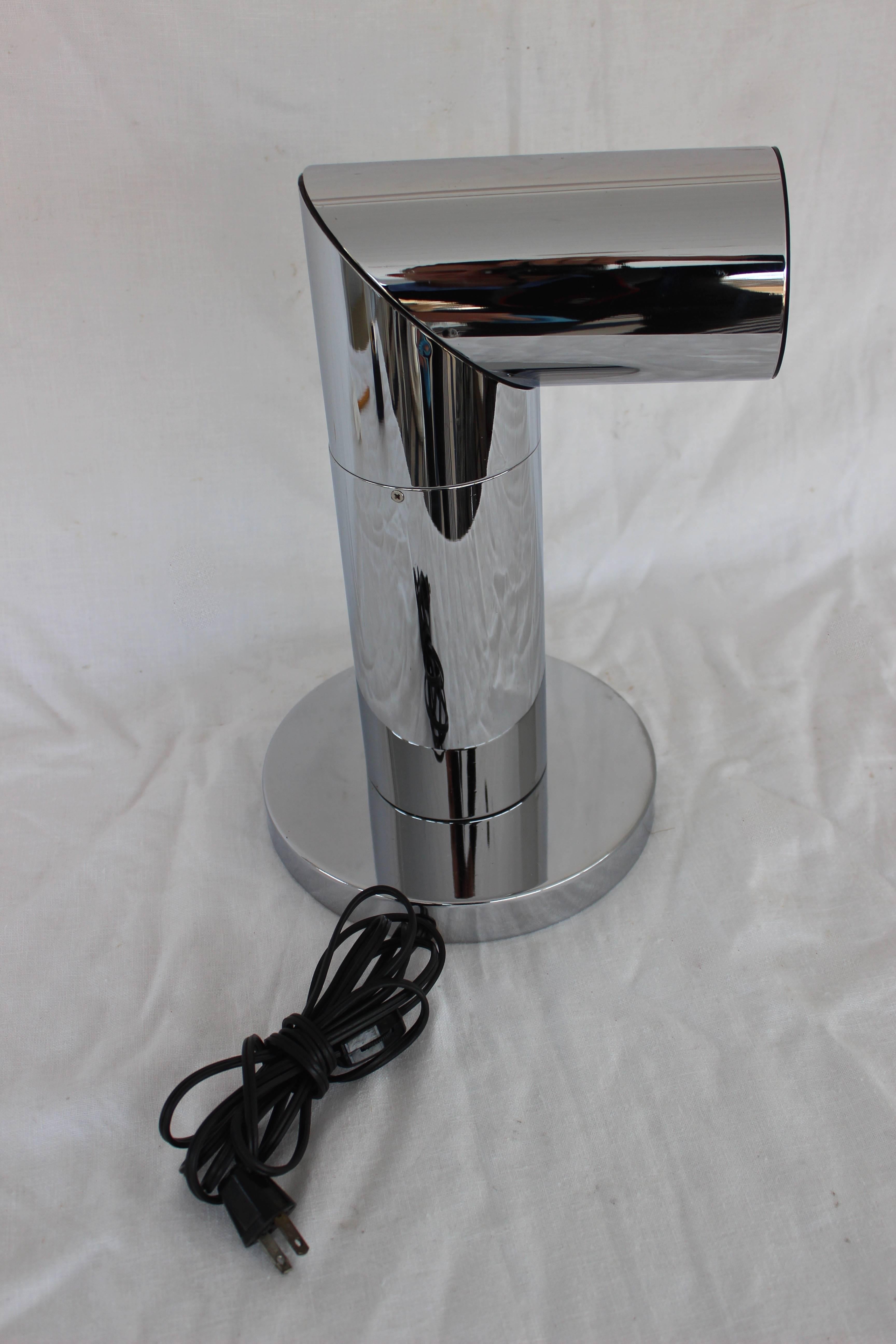 Arredoluce Style Chrome Table Lamp  In Excellent Condition In East Hampton, NY