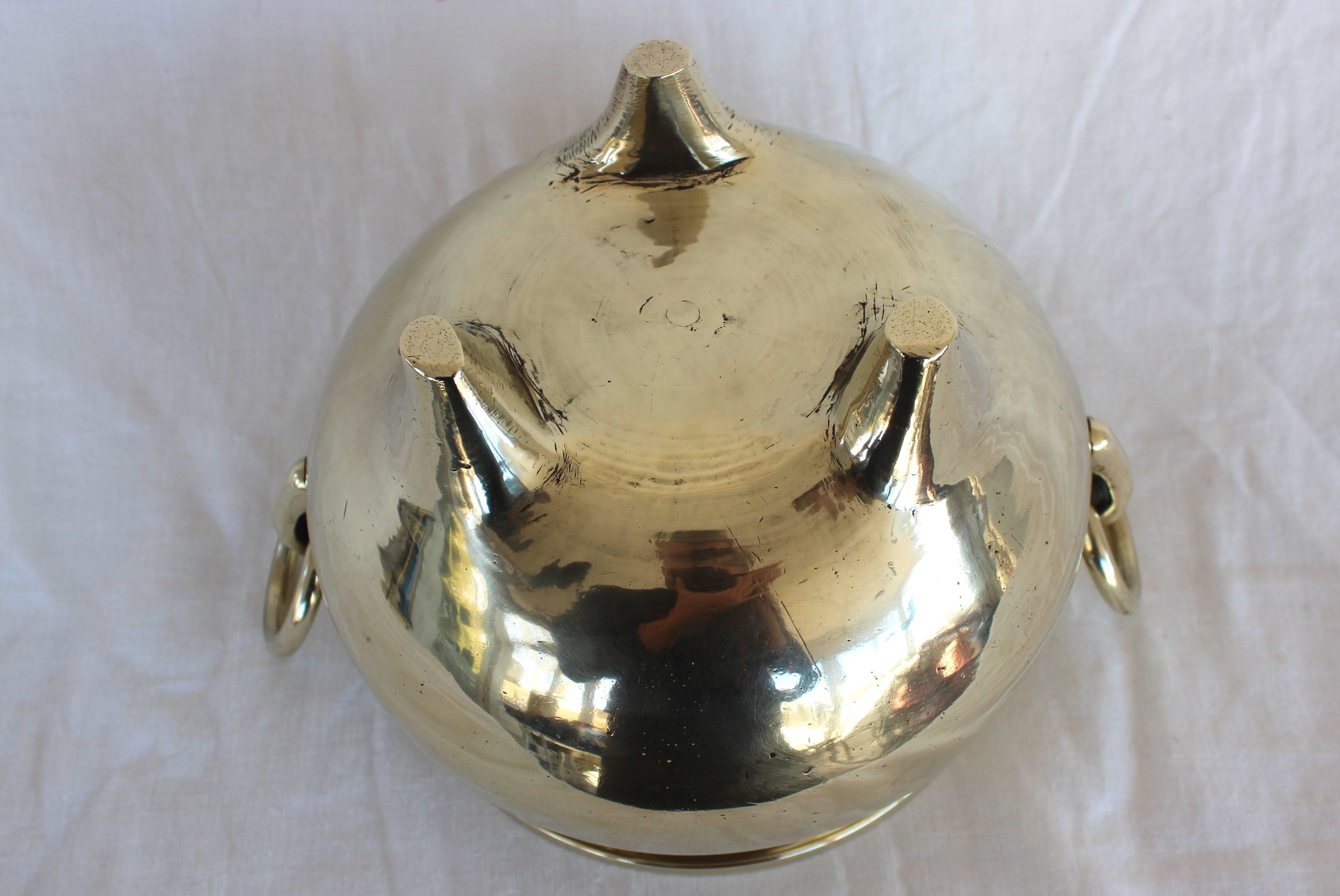 Chinese Solid Brass Cachepot For Sale 1
