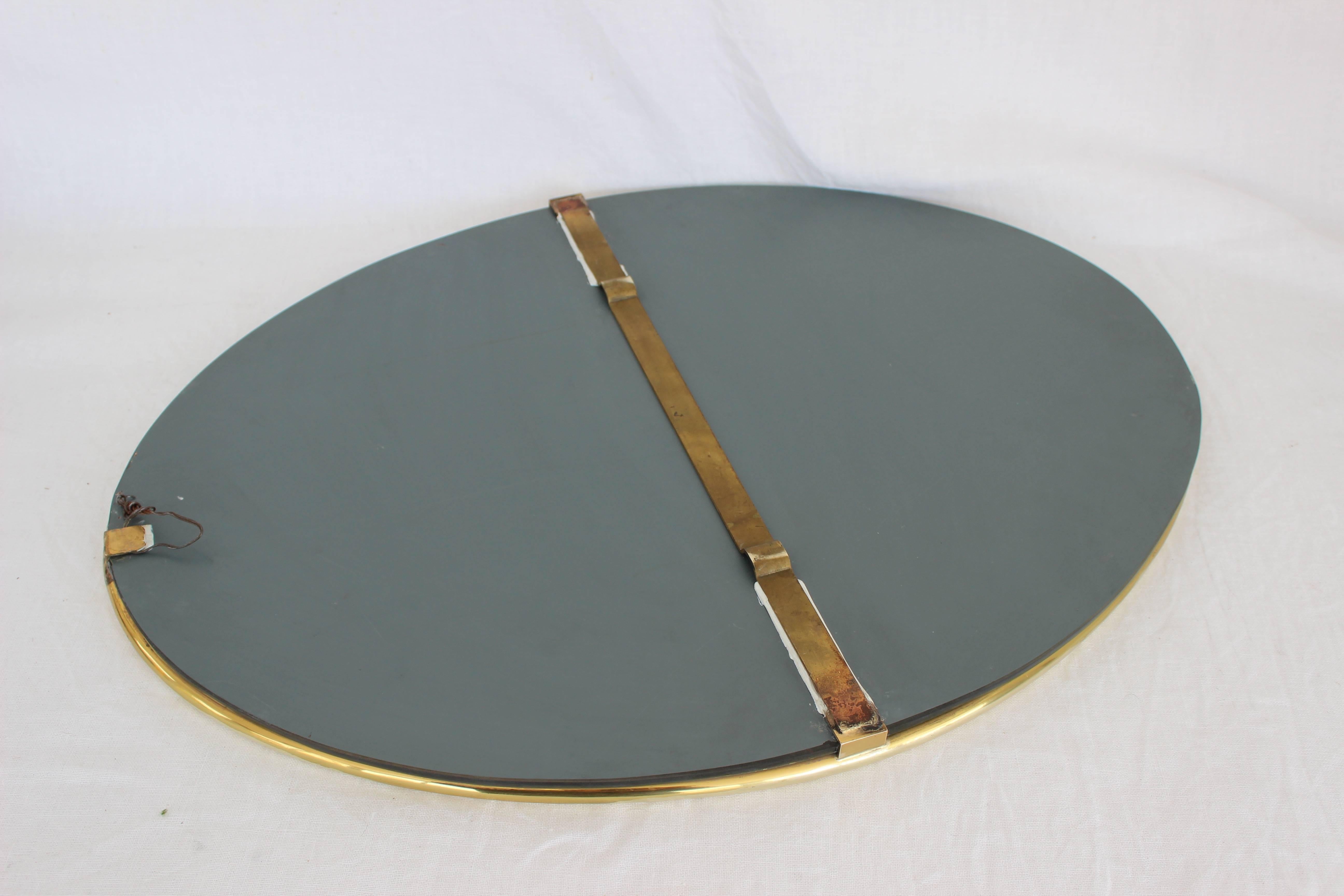 Italian Brass Mirror In Excellent Condition In East Hampton, NY